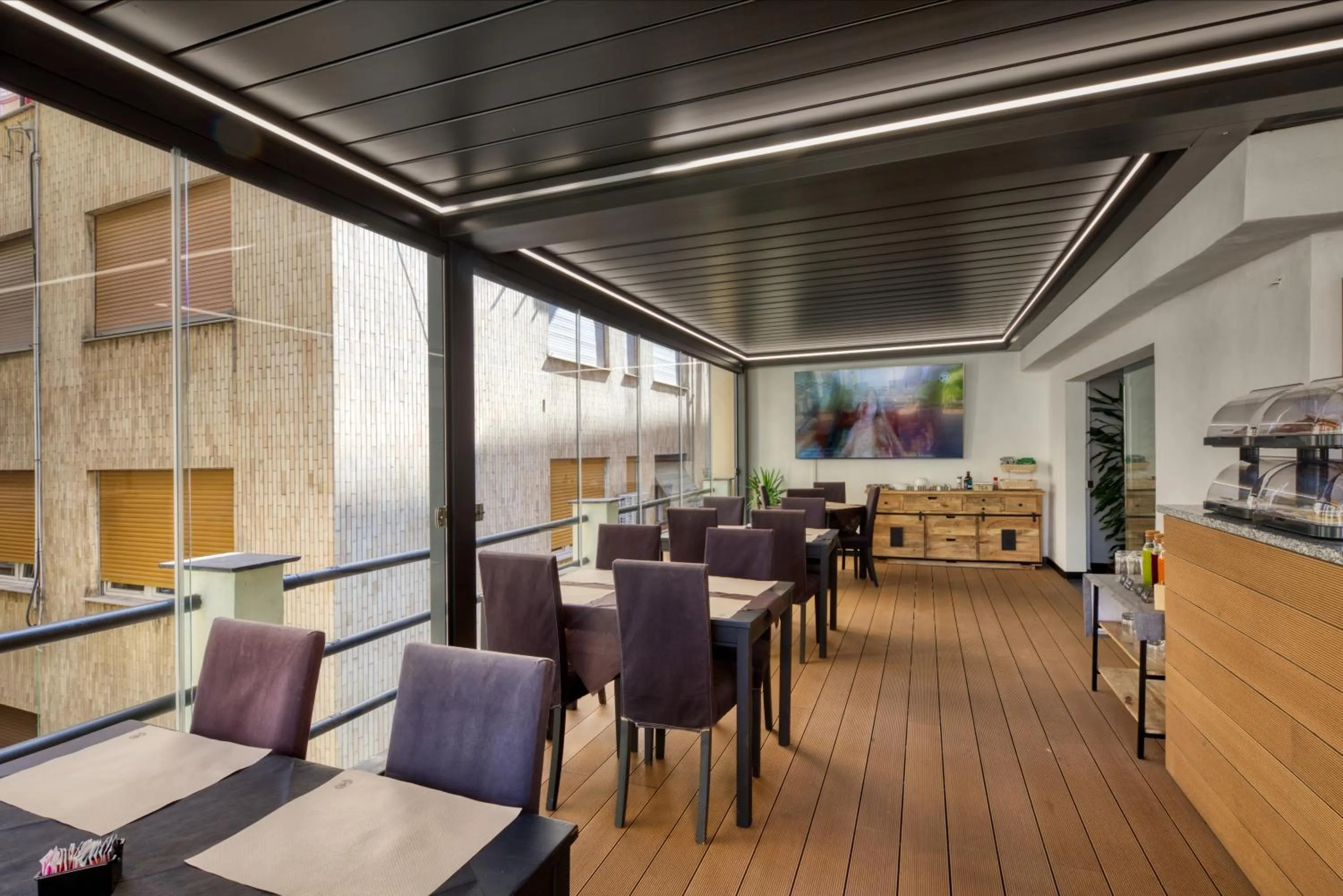 Seating area in Hotel Doria