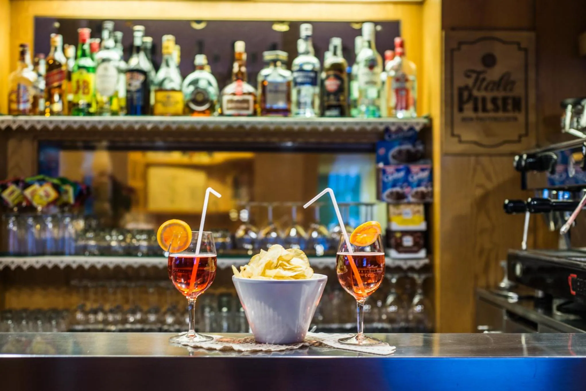 Lounge or bar in Hotel Cime D'Oro