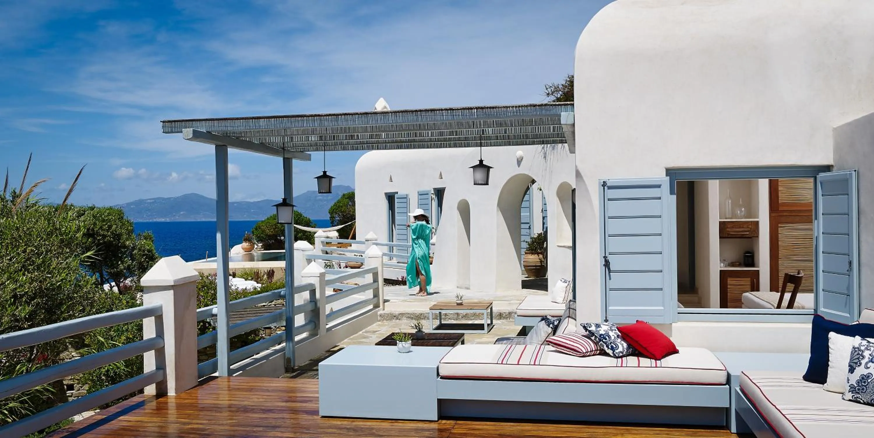 Patio in Belvedere Mykonos - Waterfront Villa & Suites - The Leading Hotels of the World