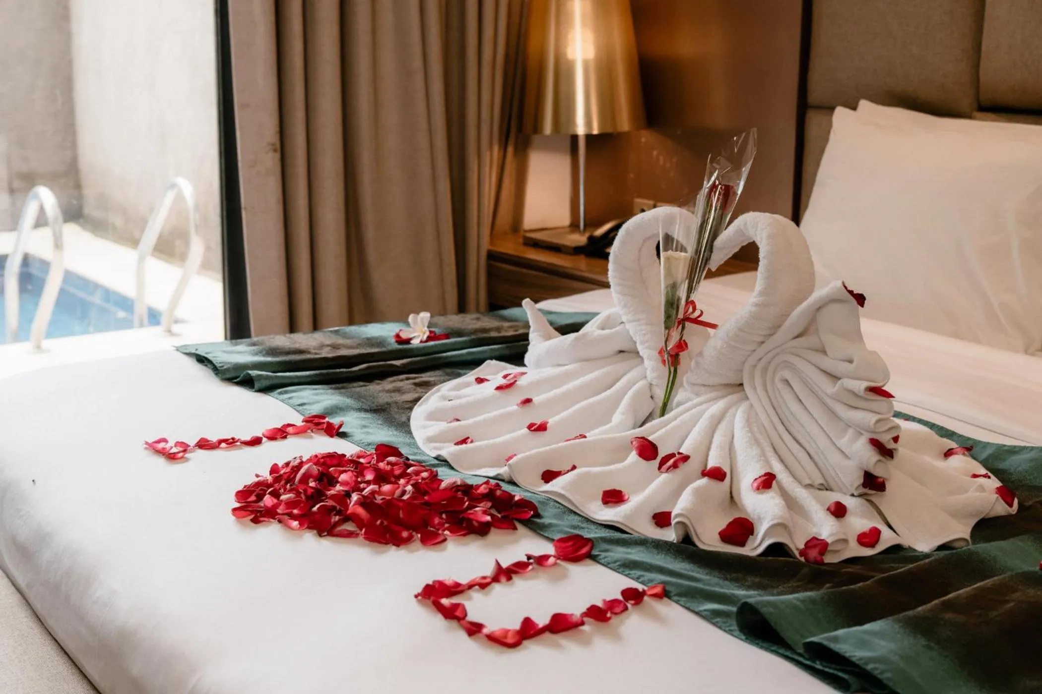 Decorative detail, Bed in Amaroossa Suite Bali