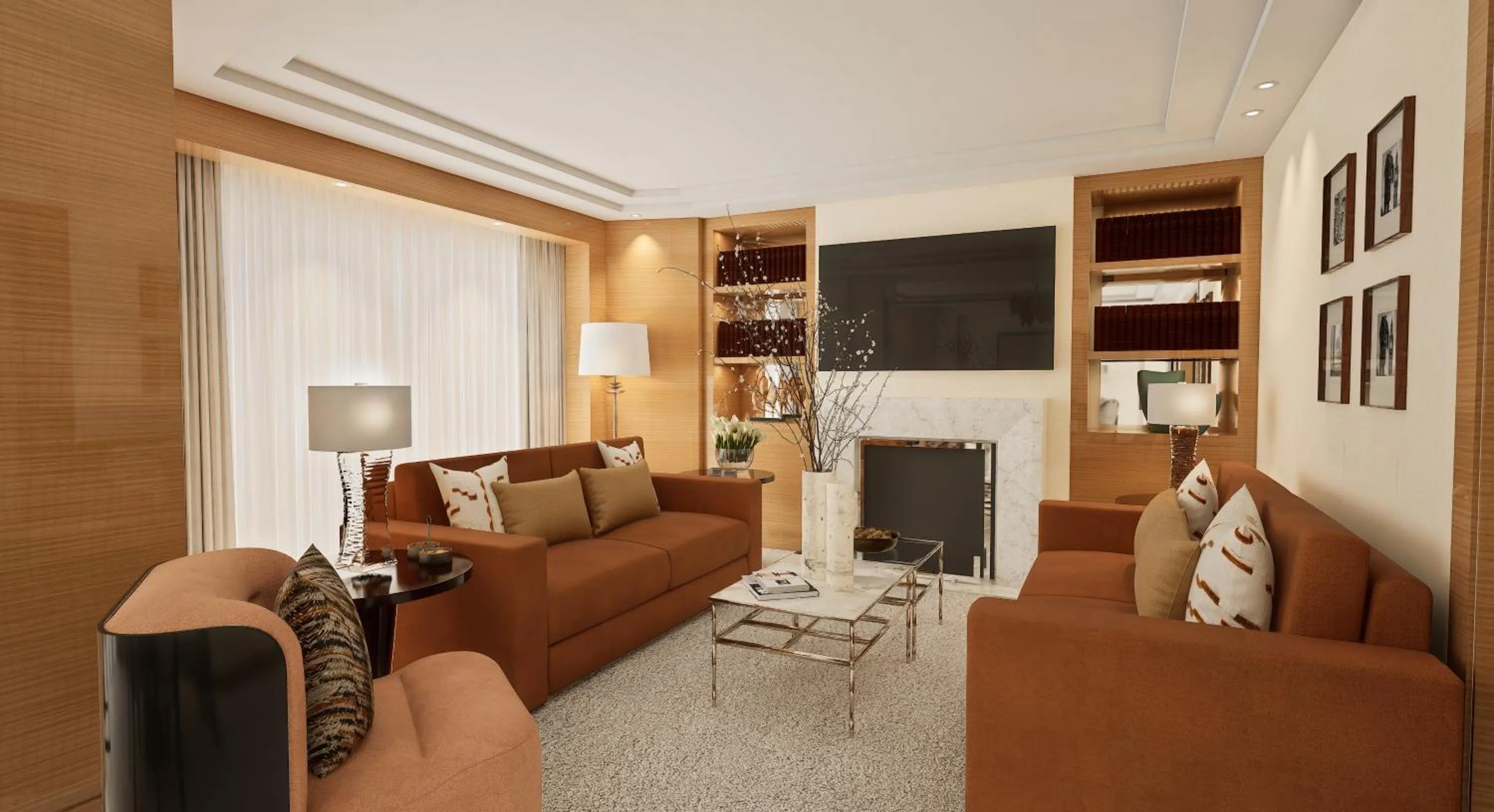 Living room in Four Seasons Hotel London at Park Lane