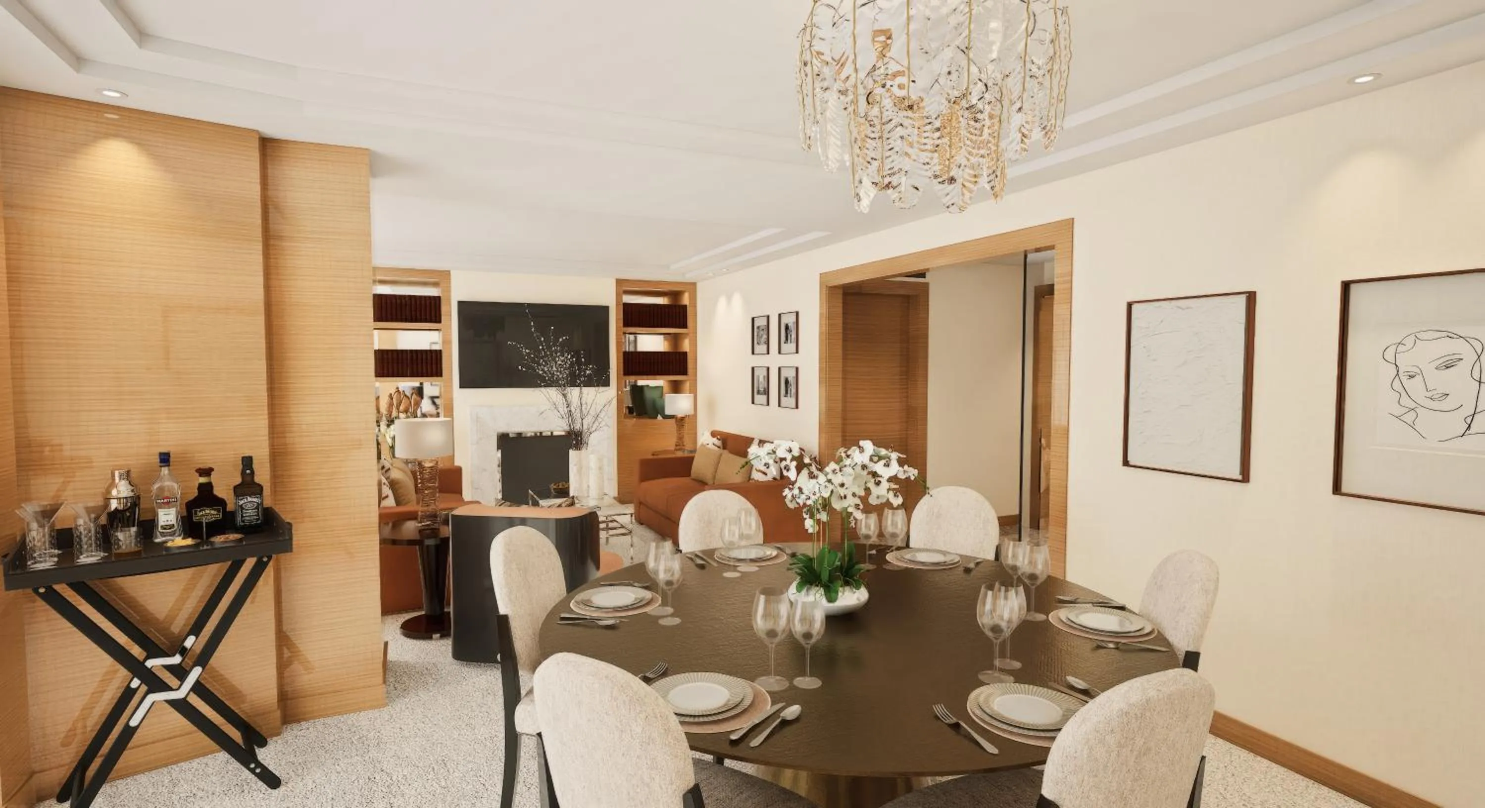 Living room in Four Seasons Hotel London at Park Lane