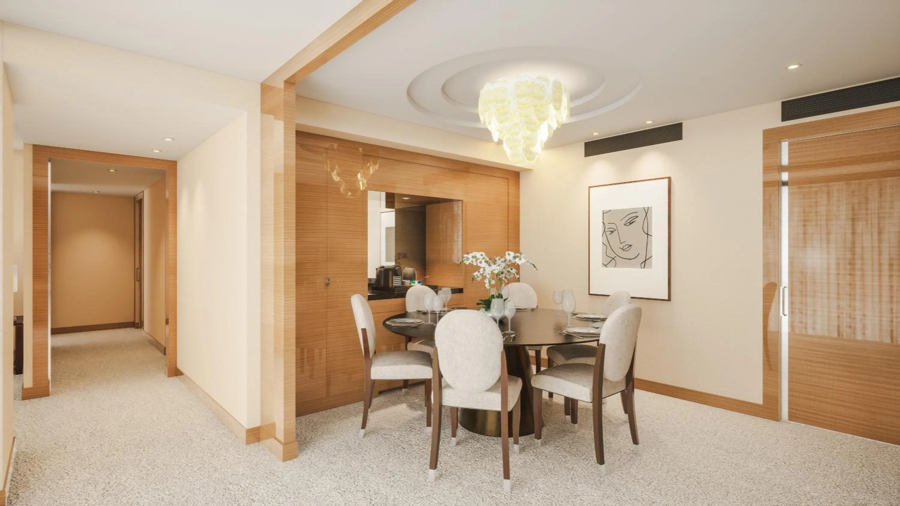 Dining area in Four Seasons Hotel London at Park Lane