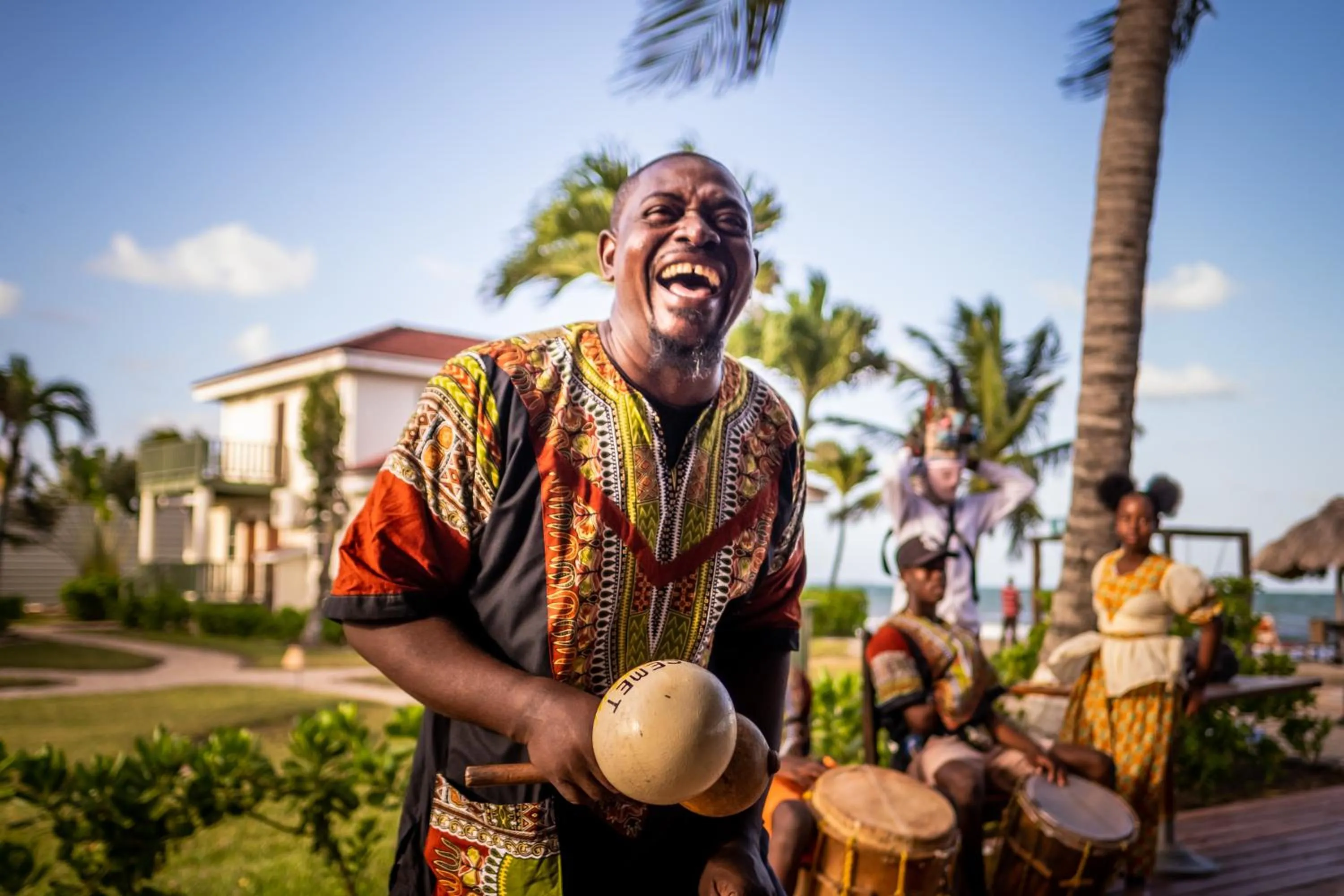 Evening entertainment in Hopkins Bay Belize a Muy'Ono Resort