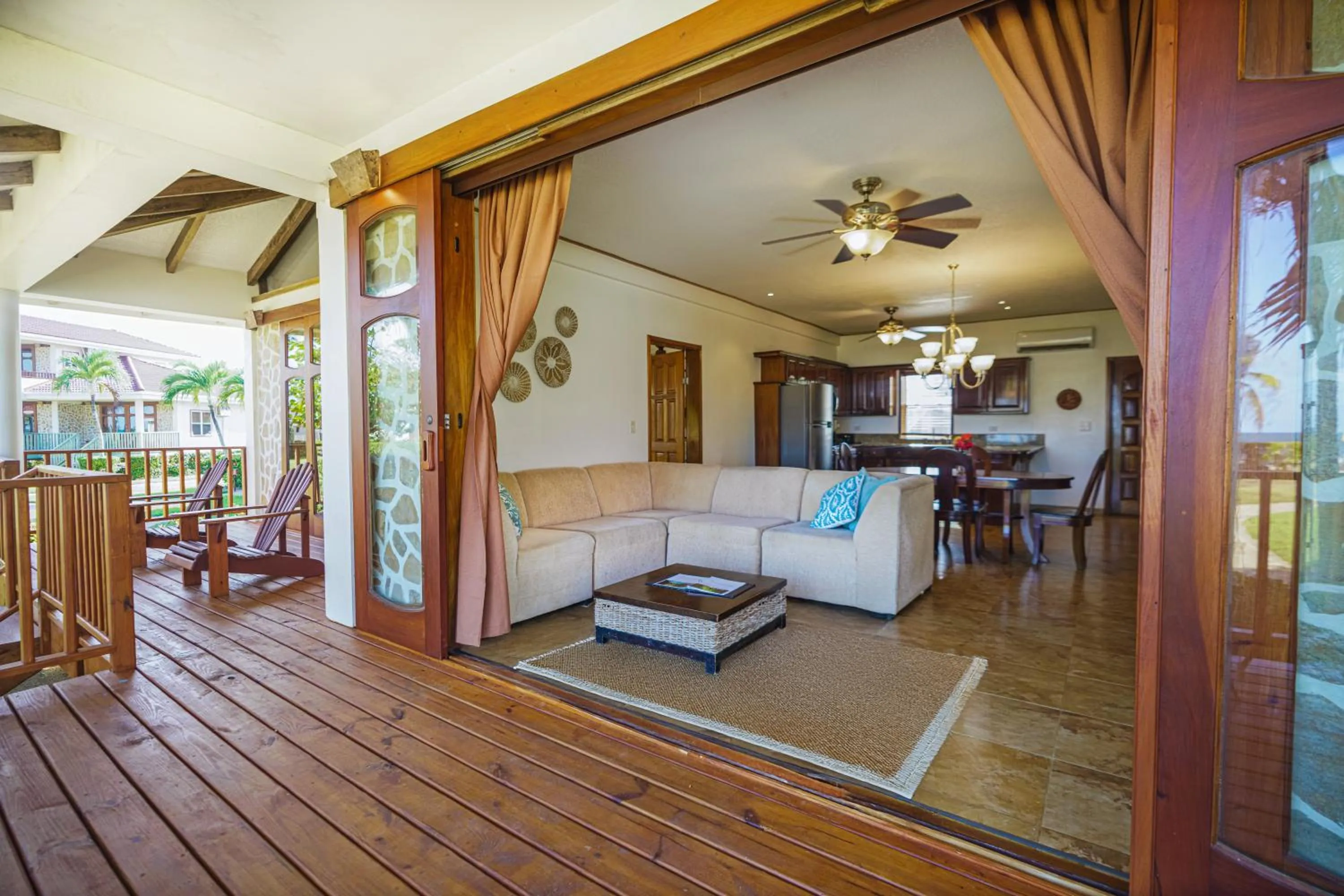 Seating area in Hopkins Bay Belize a Muy'Ono Resort