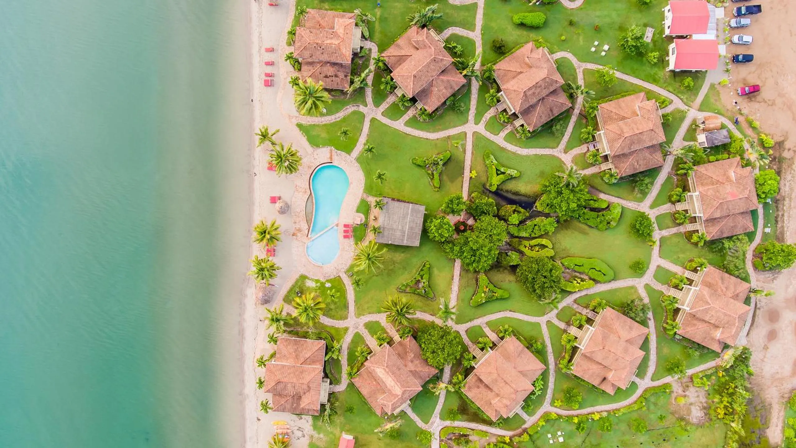 Bird's eye view in Hopkins Bay Belize a Muy'Ono Resort