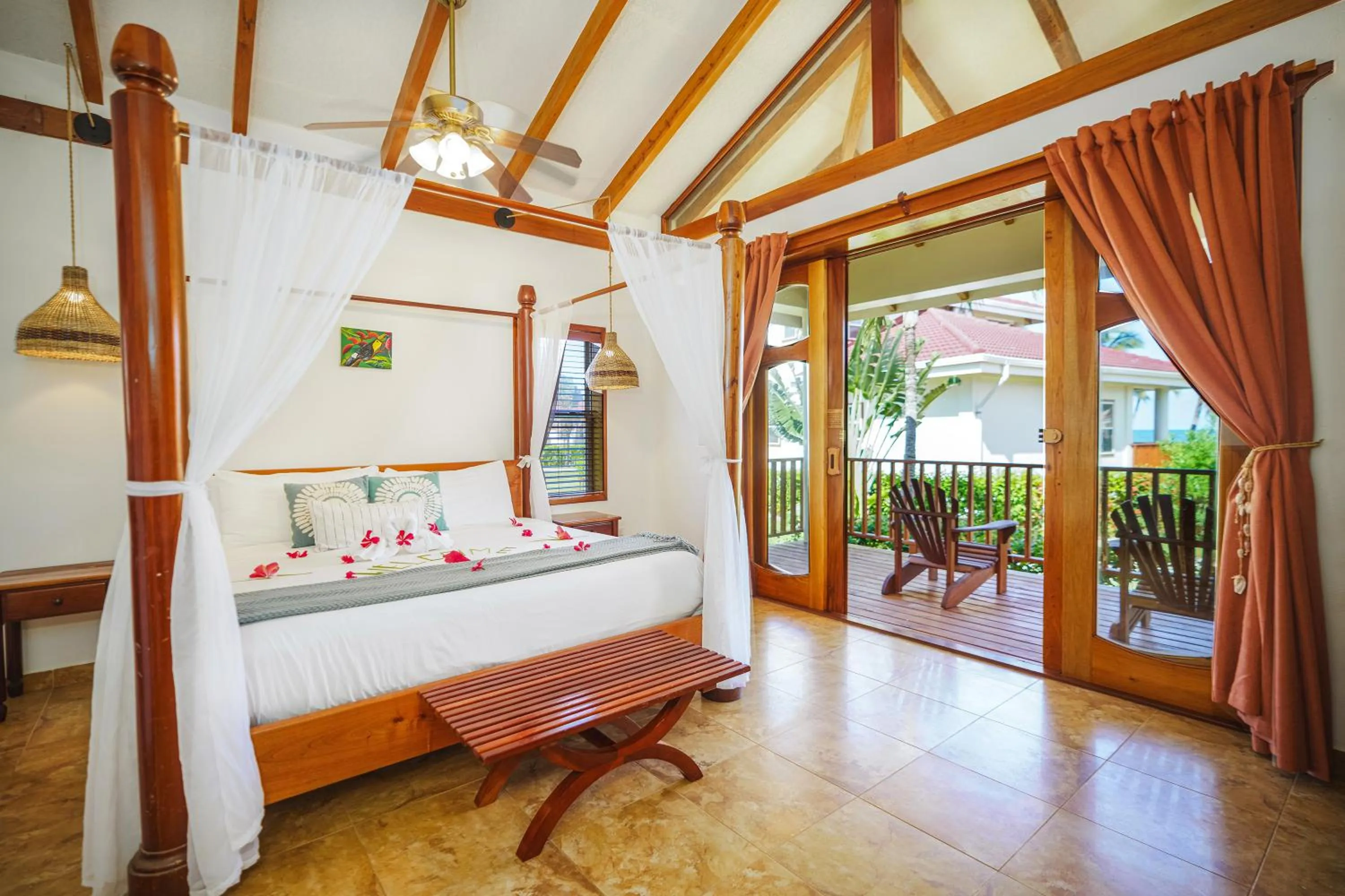 Bed in Hopkins Bay Belize a Muy'Ono Resort