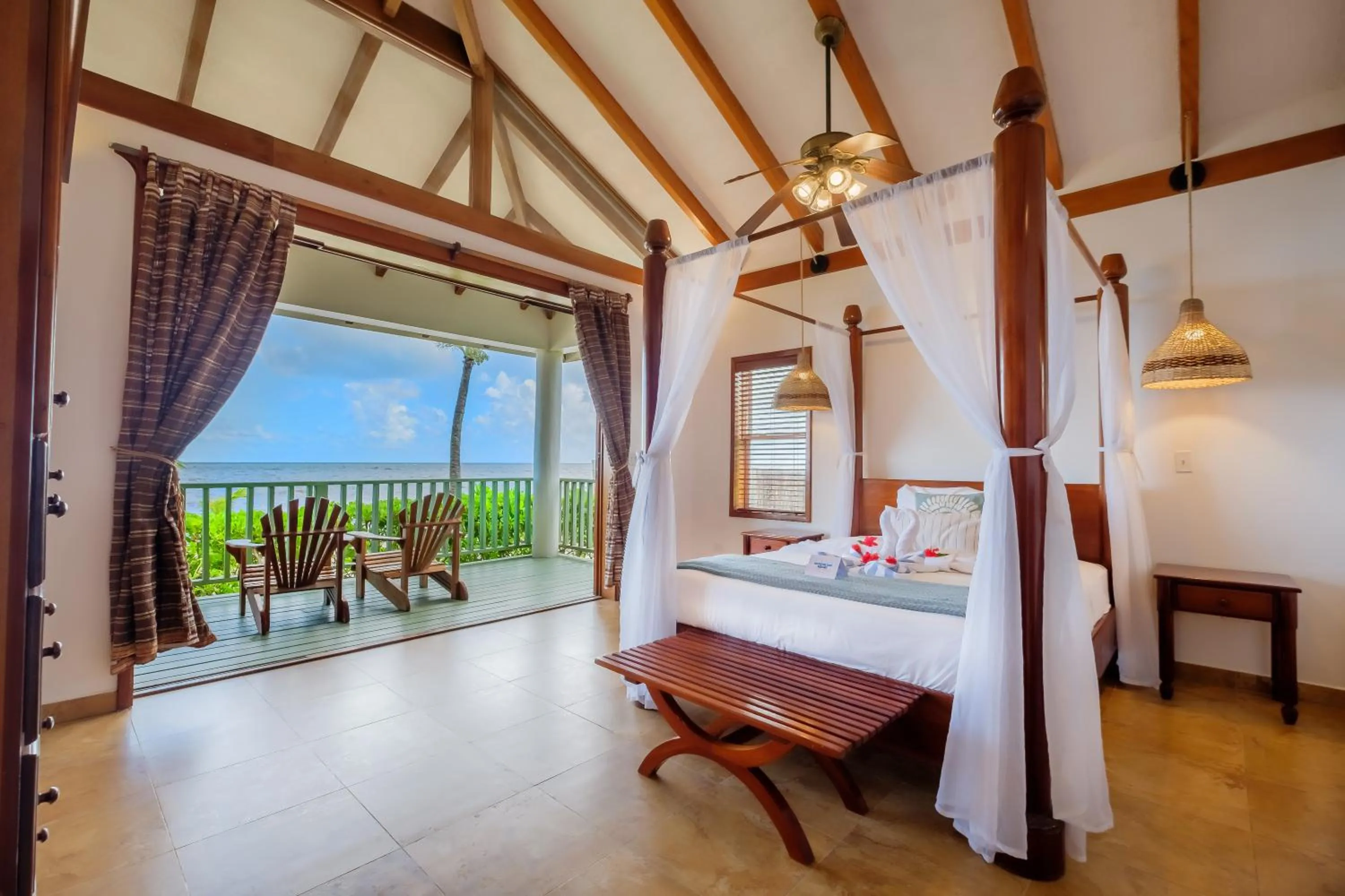 Bedroom in Hopkins Bay Belize a Muy'Ono Resort