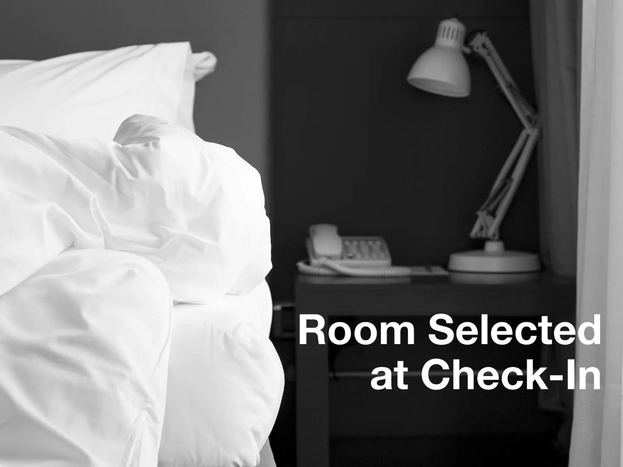 Text overlay, Bed in Signature Boutique Hotel