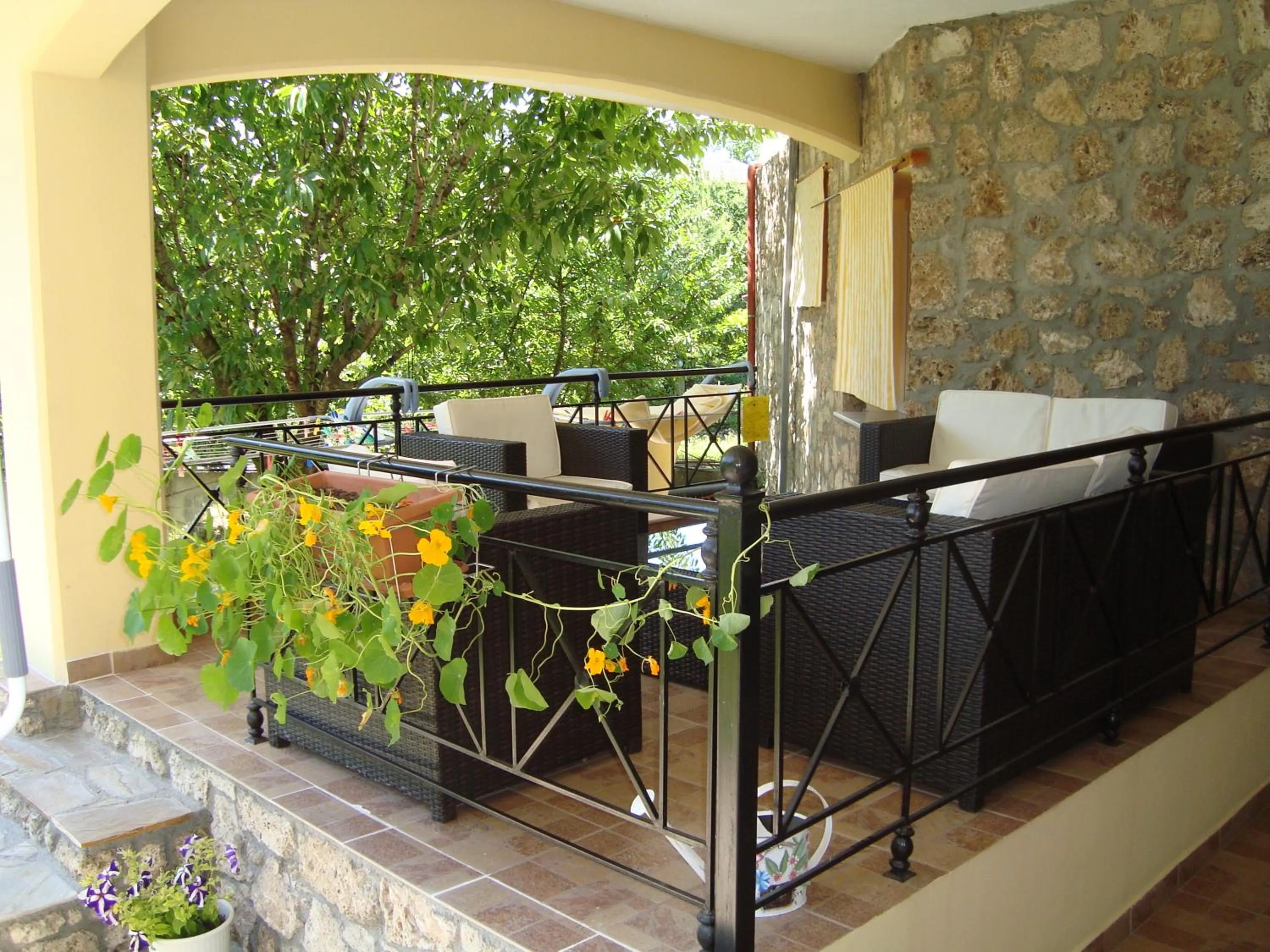 Seating area in Enastron Hotel