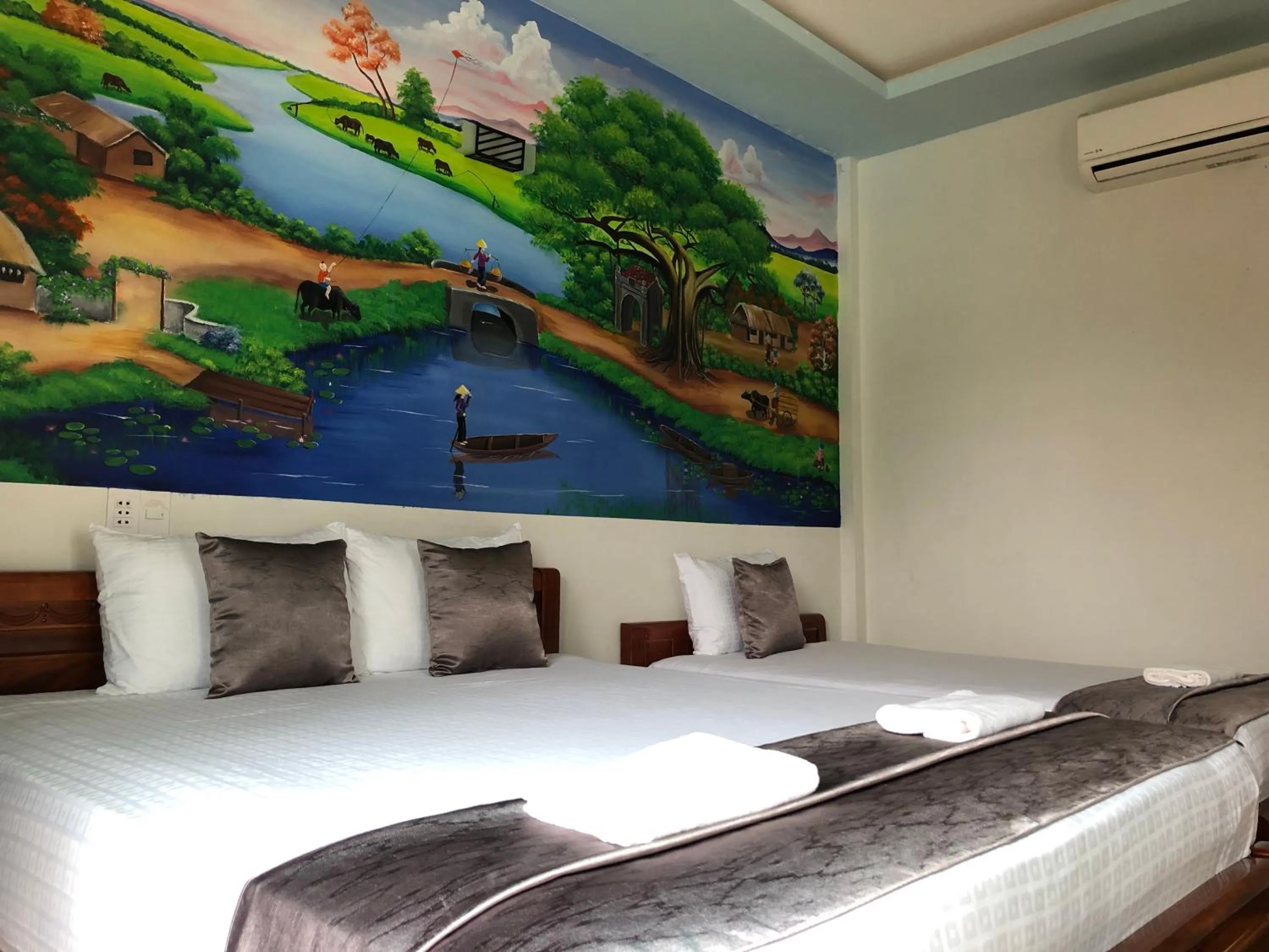 Bathroom, Bed in Palafita Bungalow