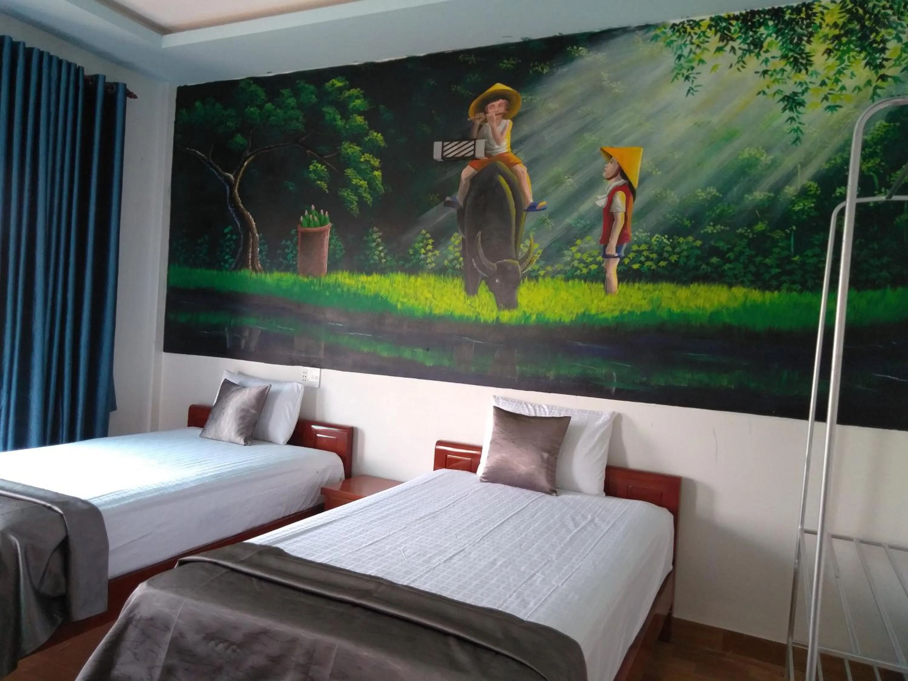 Bed in Palafita Bungalow