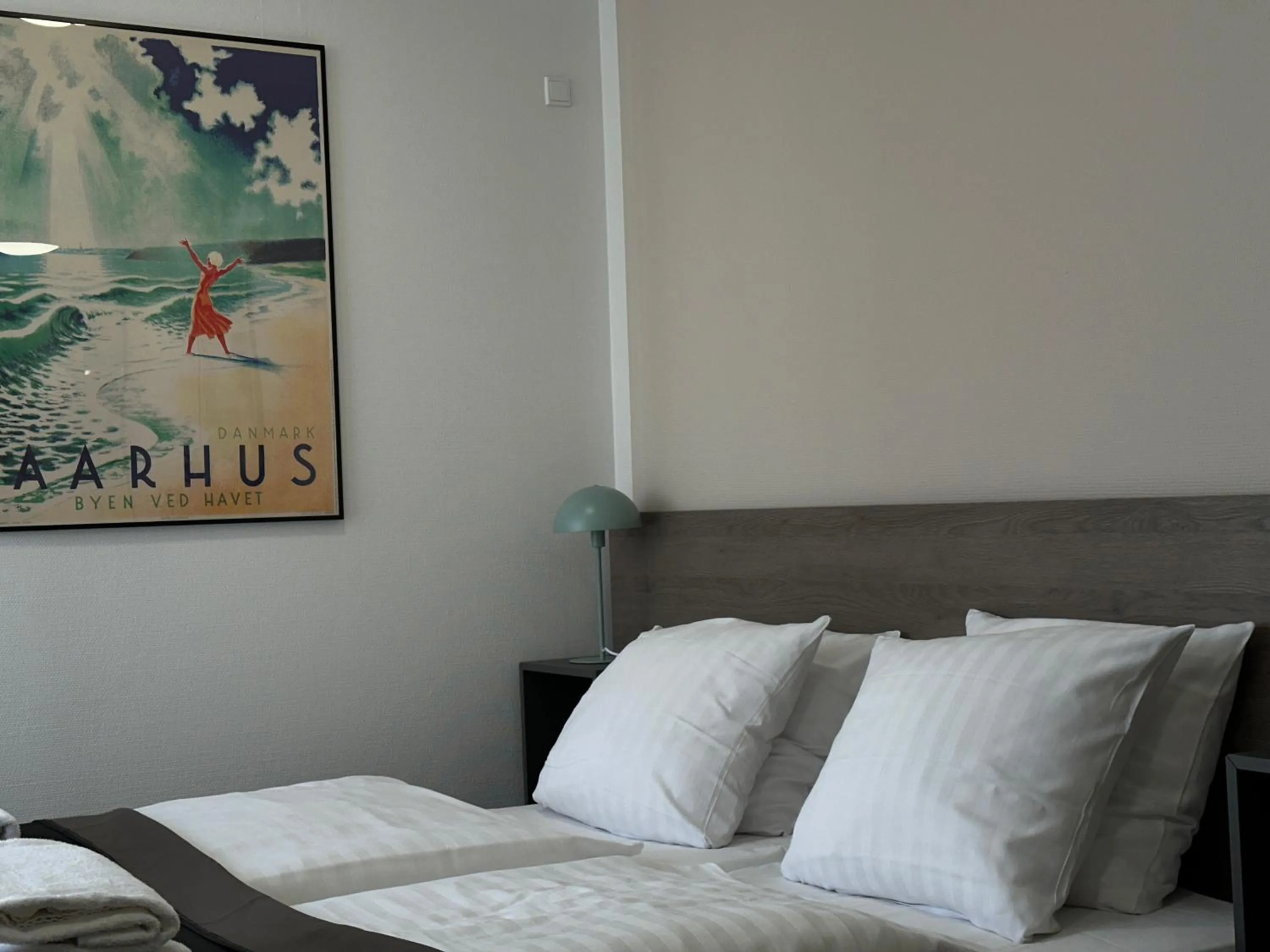 Bed in Hotel Aarhus City Apartments