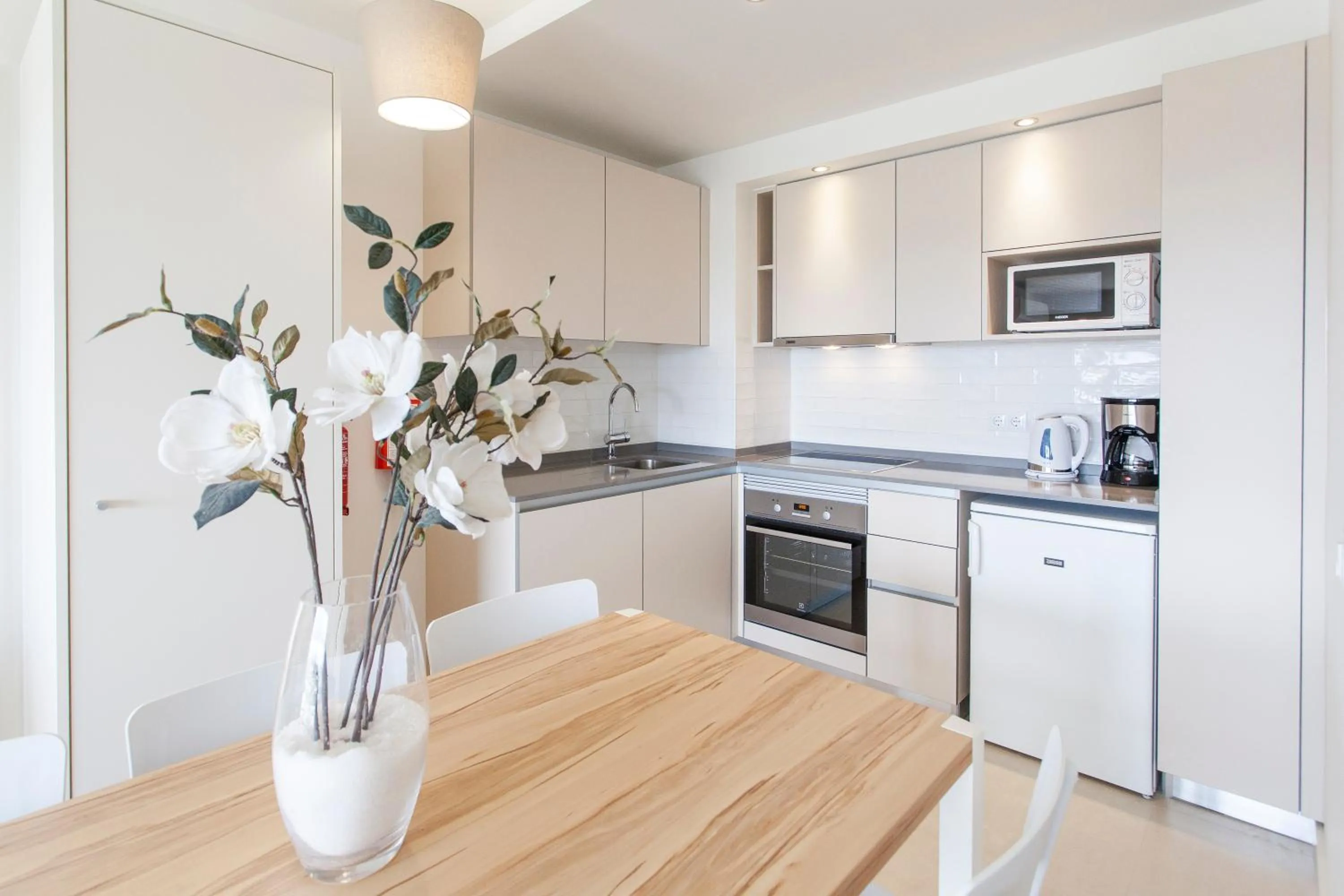 Kitchen or kitchenette in Alfagar Aparthotel