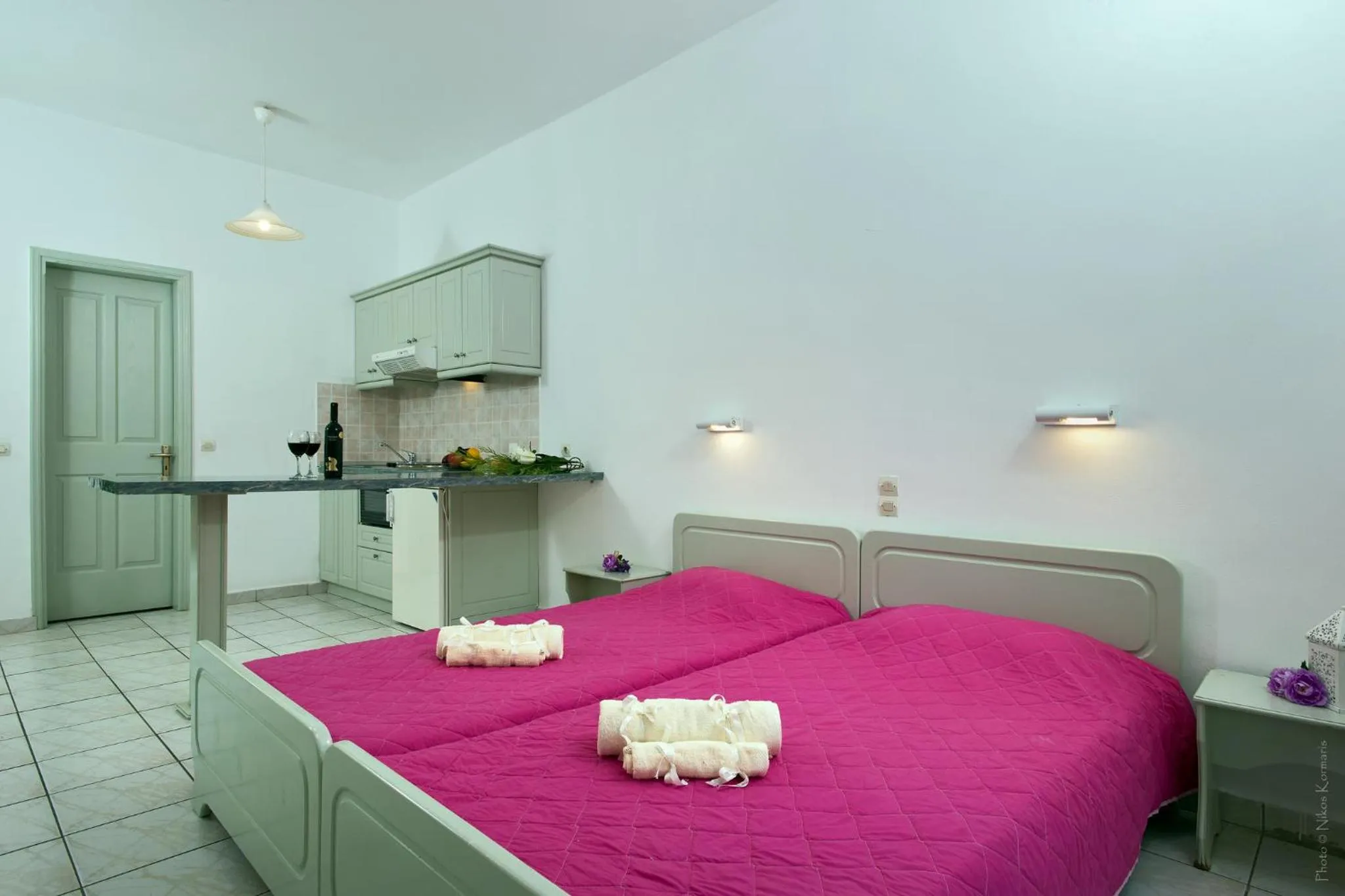 Bedroom, Bed in Philippos Hotel