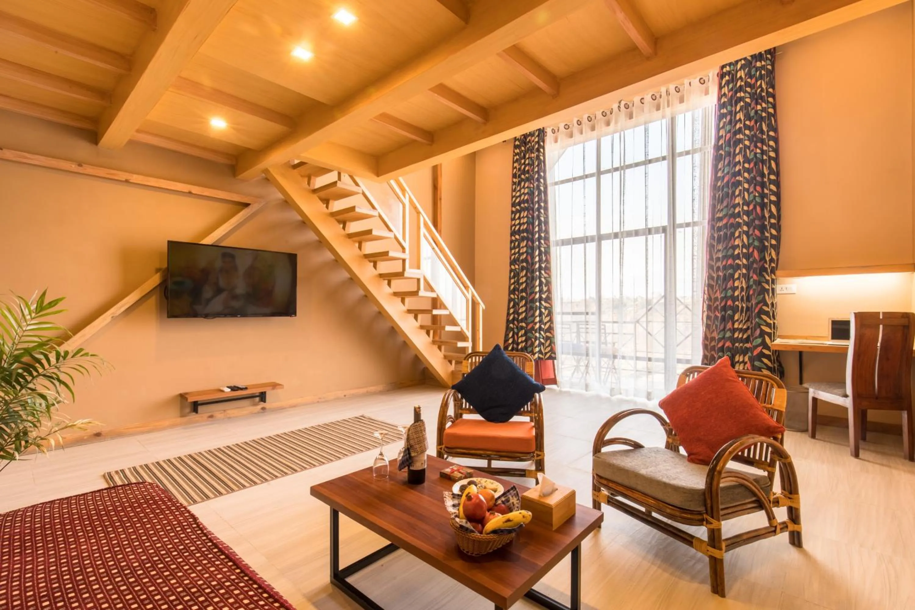 Living room in Sunshine Resort Pokhara - Your Private Paradise