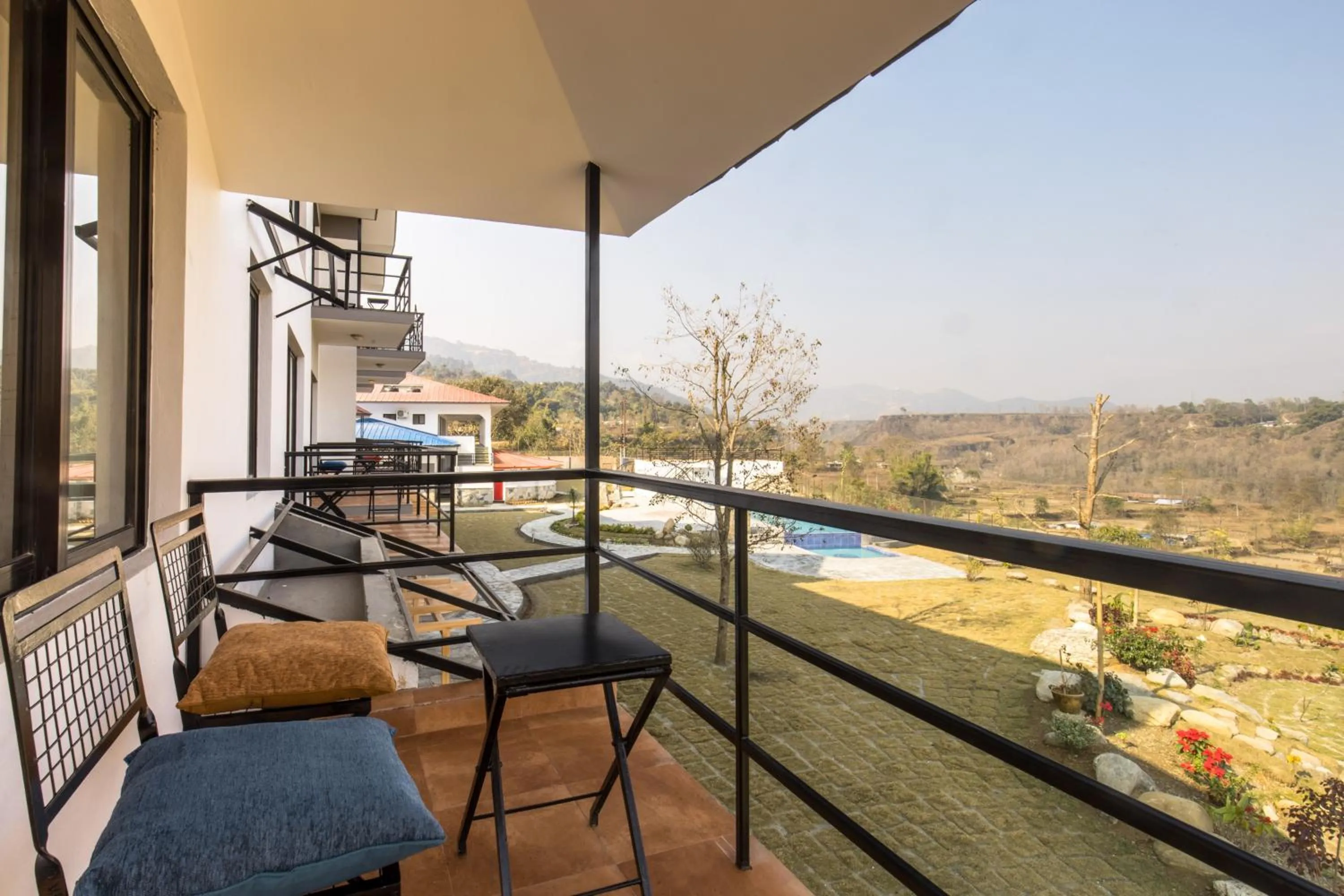 Pool view in Sunshine Resort Pokhara - Your Private Paradise