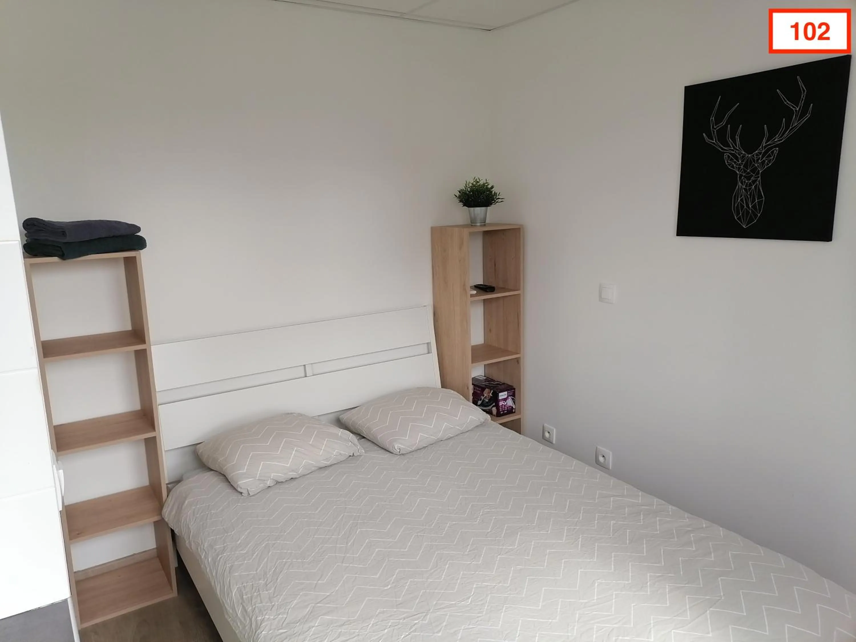 Bedroom, Bed in Immoappart