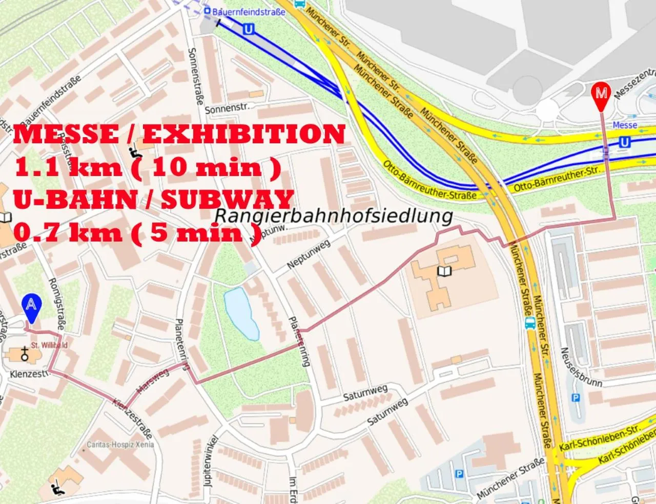 Bird's eye view in Dream & Relax Apartment's Messe