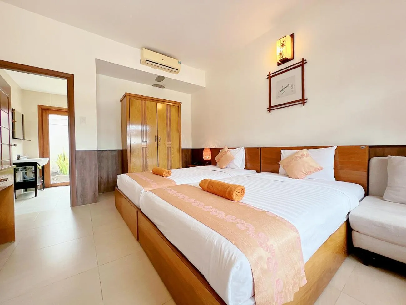 Bed in Little Muine Cottages Resort