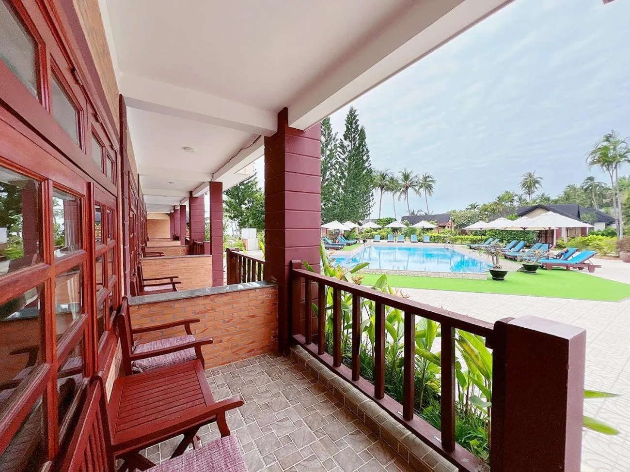 Pool view in Little Muine Cottages Resort