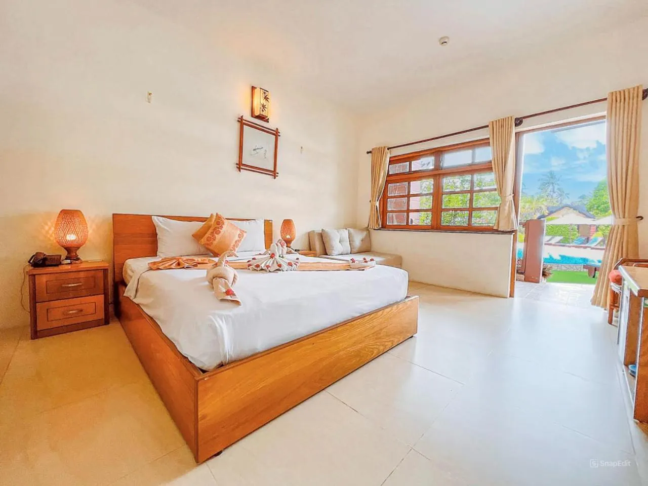 Natural landscape, Bed in Little Muine Cottages Resort