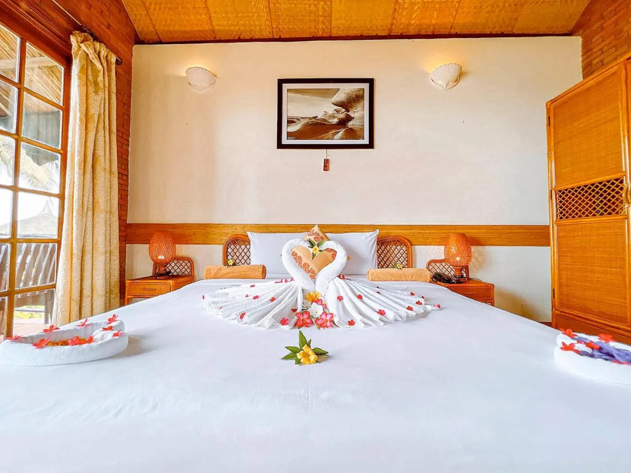 Bed in Little Muine Cottages Resort