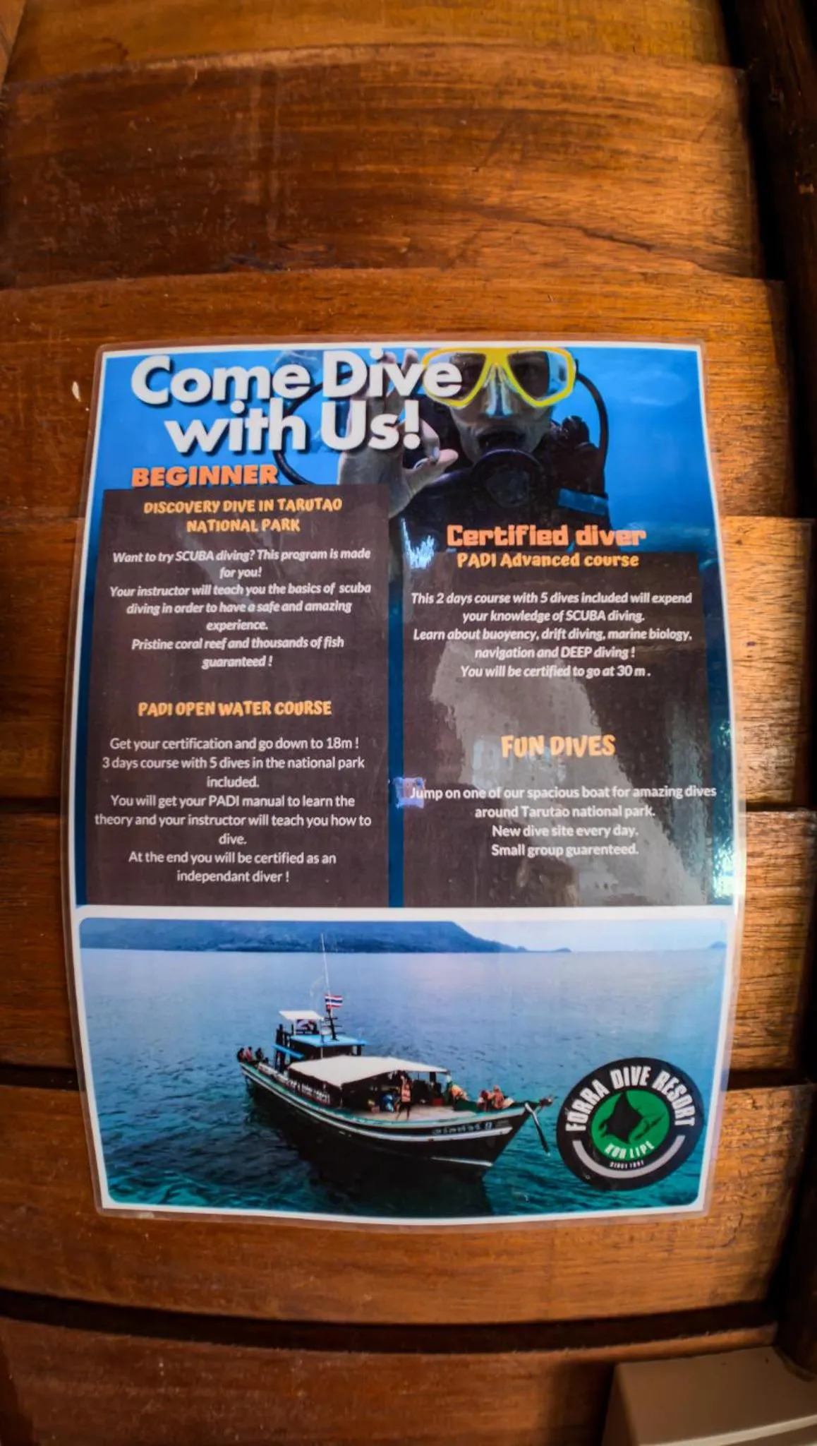 Diving in Forra Pattaya Sea View Bungalow