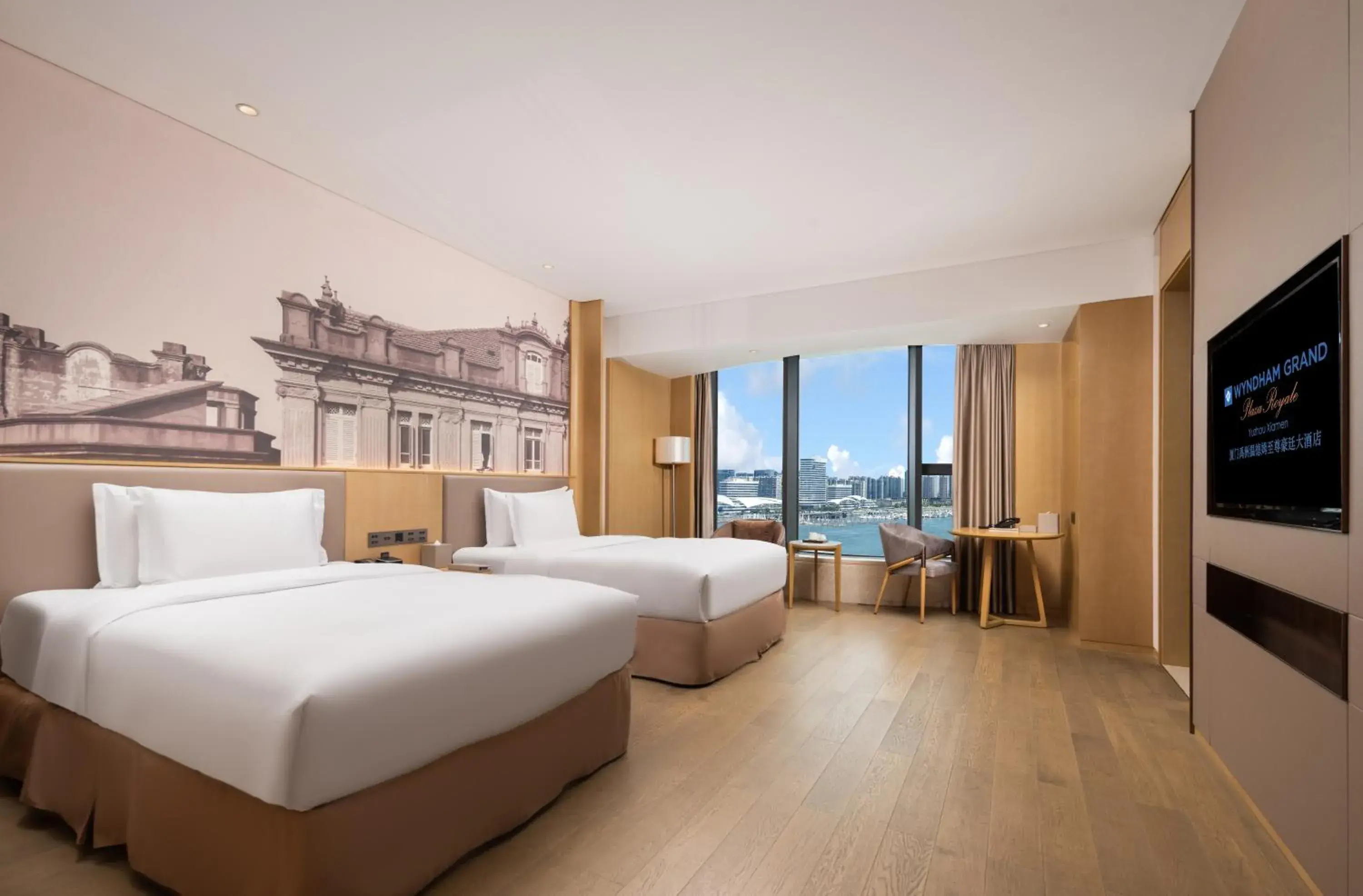 Premium Sea View Twin Room in Wyndham Grand Plaza Royale Yuzhou Xiamen Wuyuan Bay Premium Sea View Twin Room in Wyndham Grand Plaza Royale Yuzhou Xiamen Wuyuan Bay