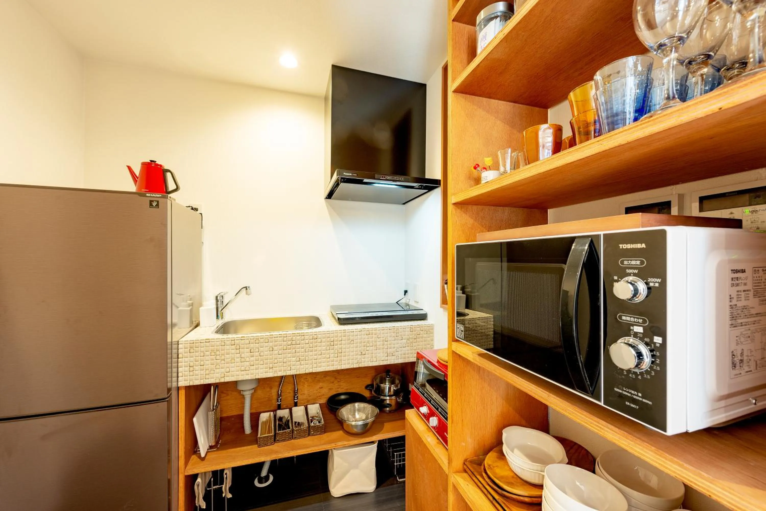 Kitchen or kitchenette in plat hostel keikyu asakusa karin