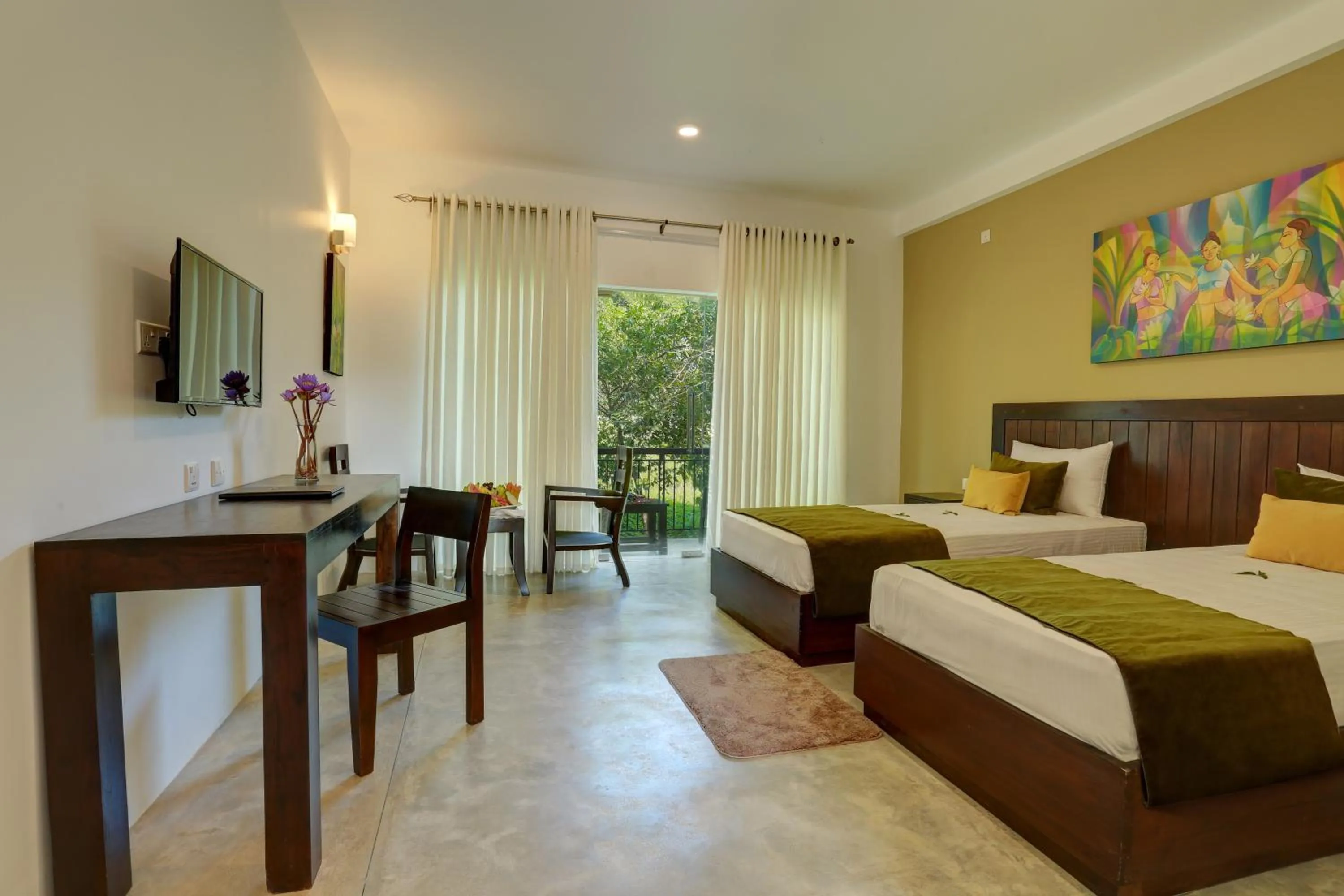 Bed in Tropical Life Resort and Spa