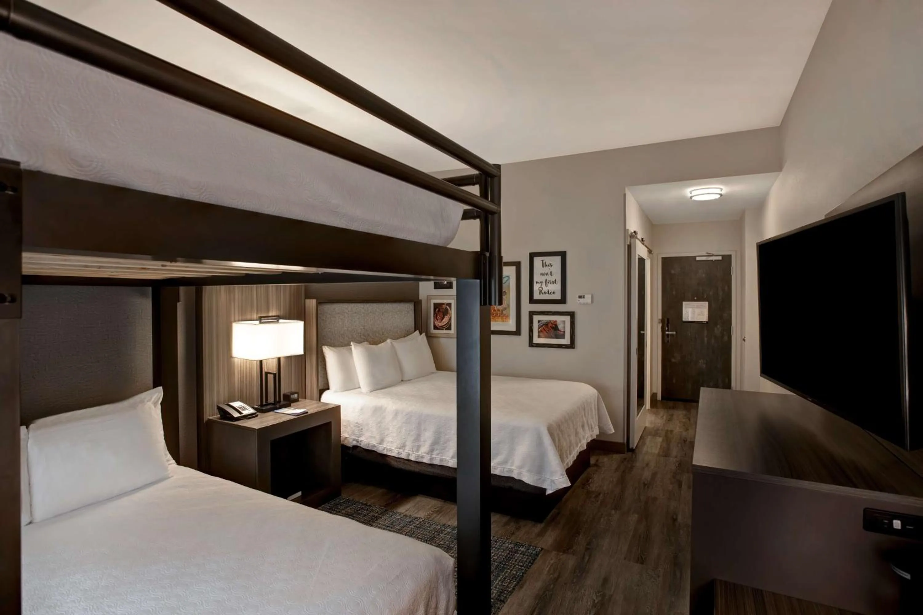 Bed in Hampton Inn & Suites on the San Antonio Riverwalk