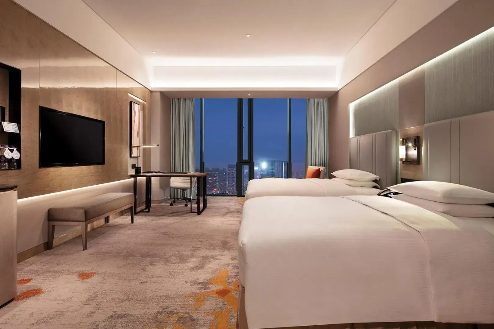 Deluxe Twin Room High Floor in Hilton Taizhou Deluxe Twin Room High Floor in Hilton Taizhou