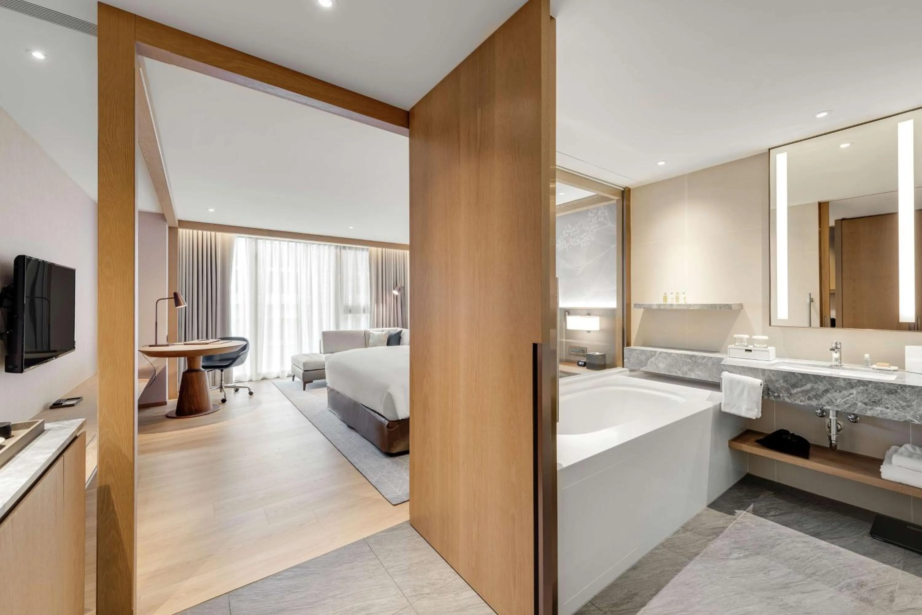 Bedroom, Bed in DoubleTree by Hilton Taipei Zhongshan