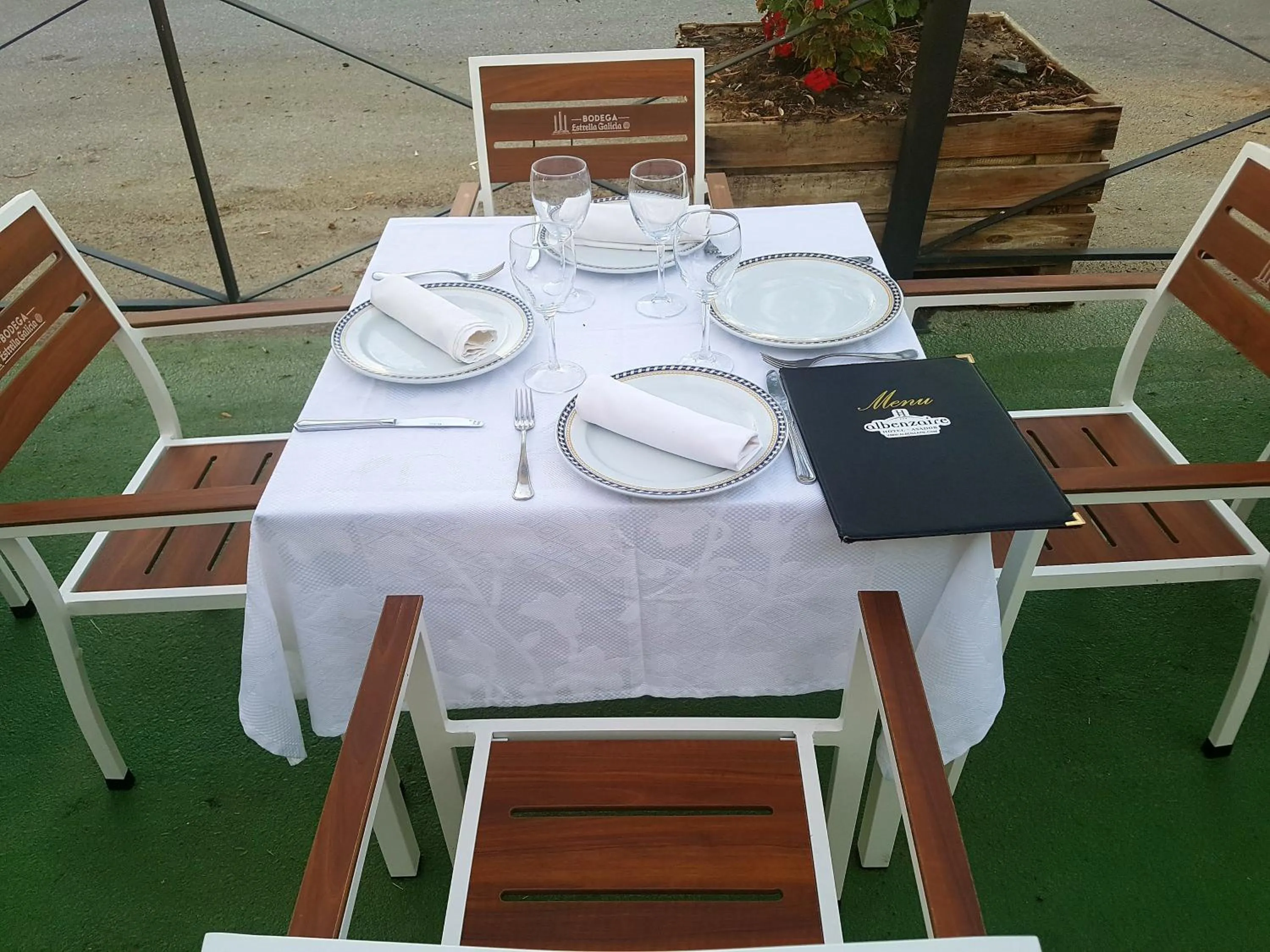 Patio in Albenzaire Hotel Asador