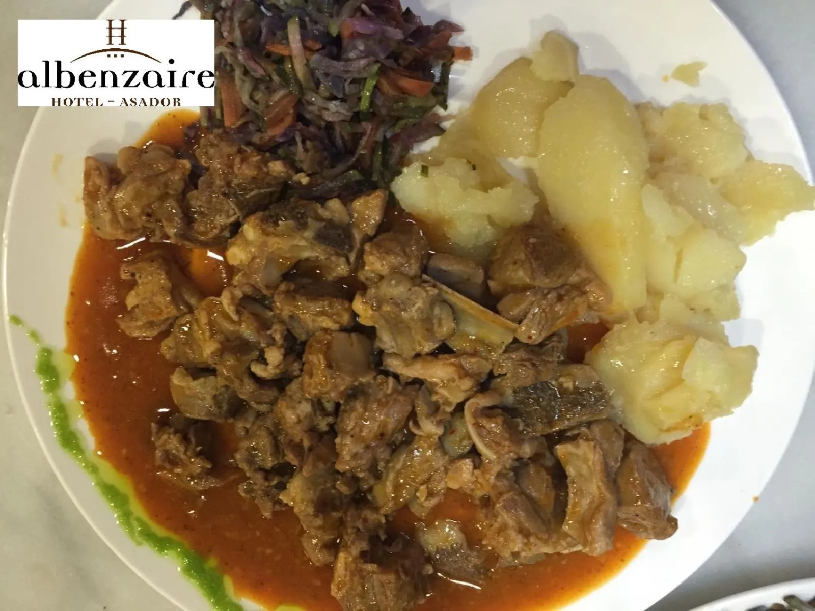 Food in Albenzaire Hotel Asador