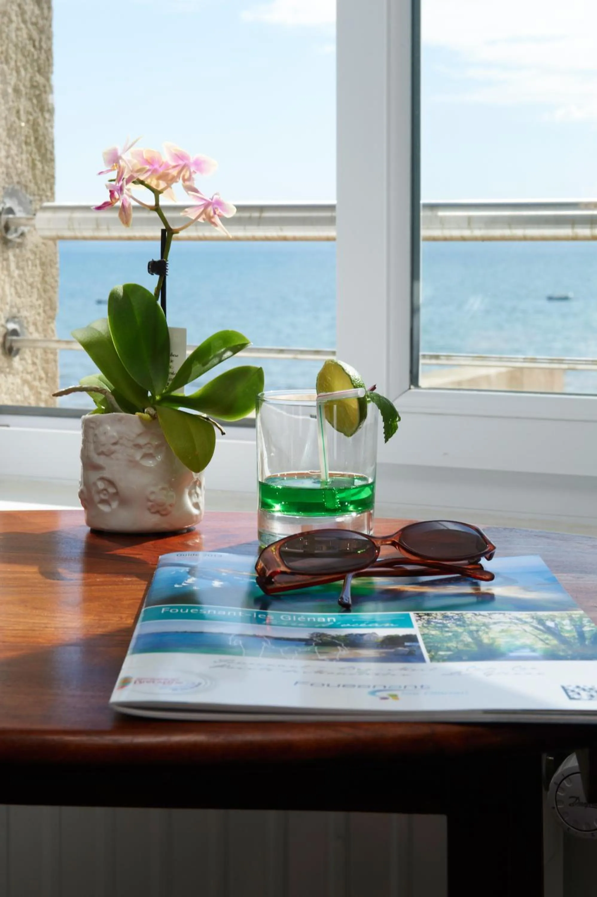 Sea view in Logis Hotel Belle-Vue