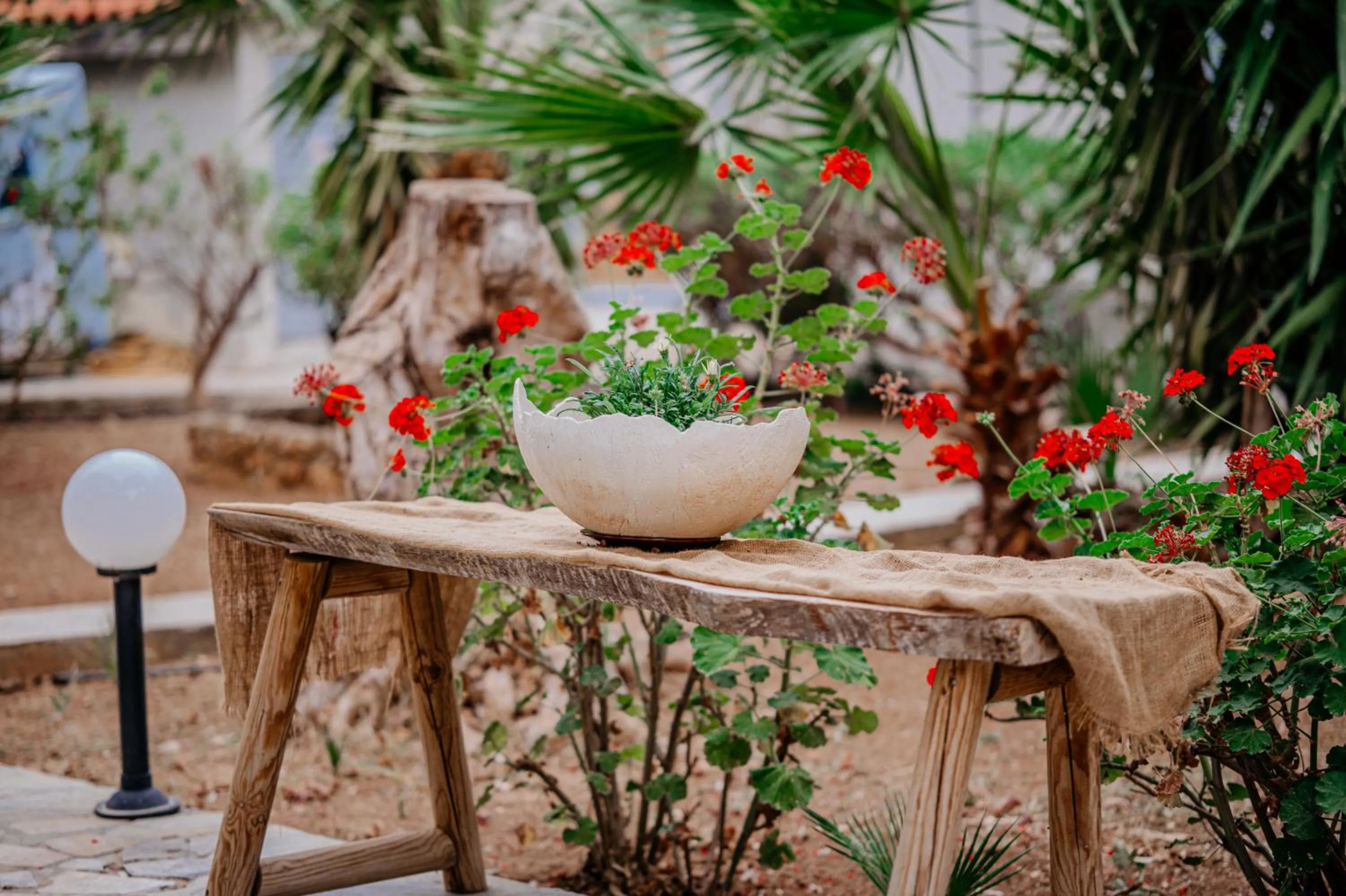 Garden view in Iphigenia Mythic Retreat