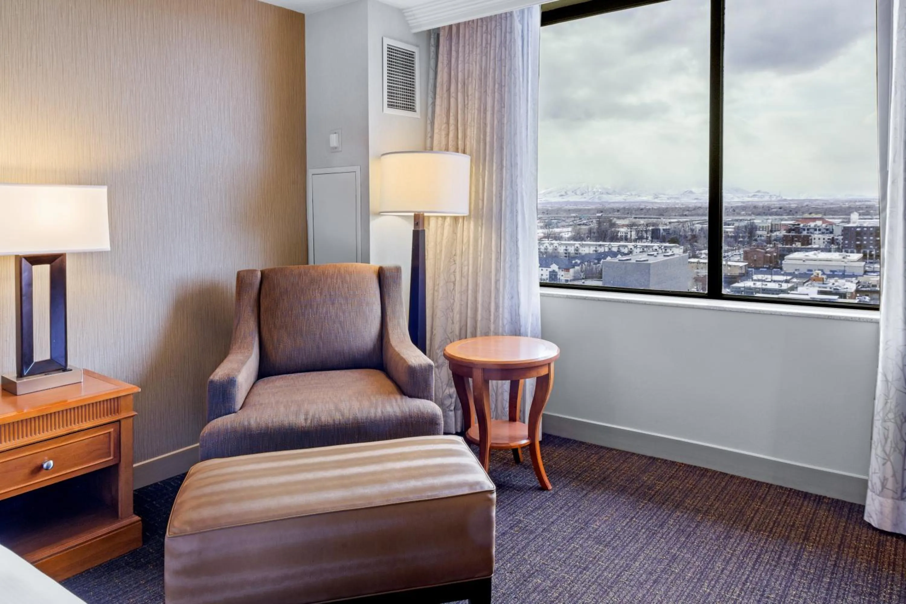 Seating area in Hilton Salt Lake City Center