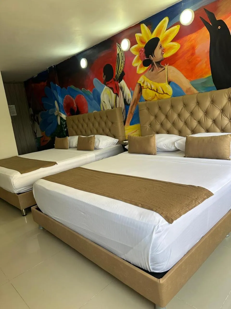 Bed in Hotel Hernández CTG