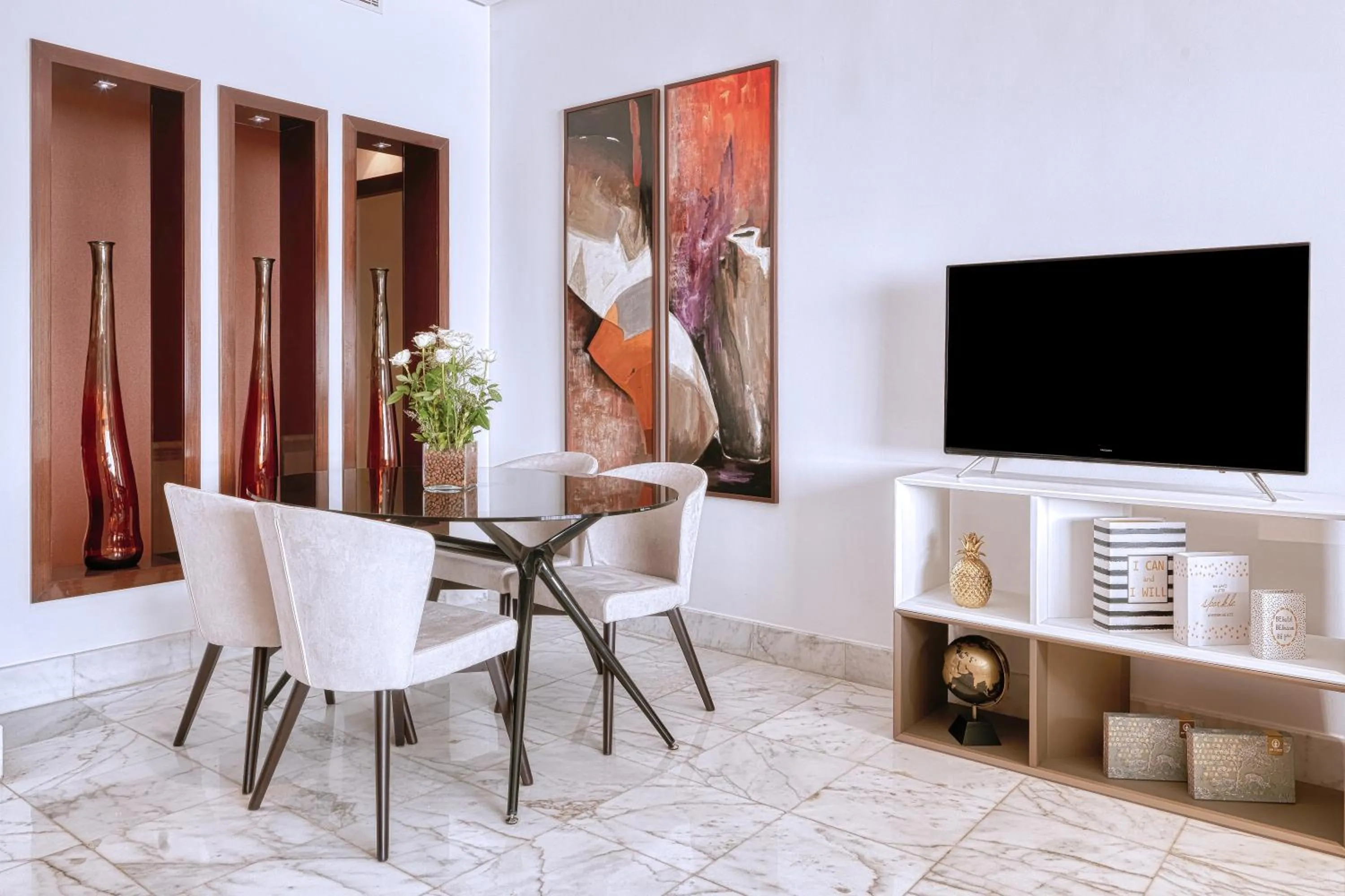 Living room in ADAM Hotel Suites