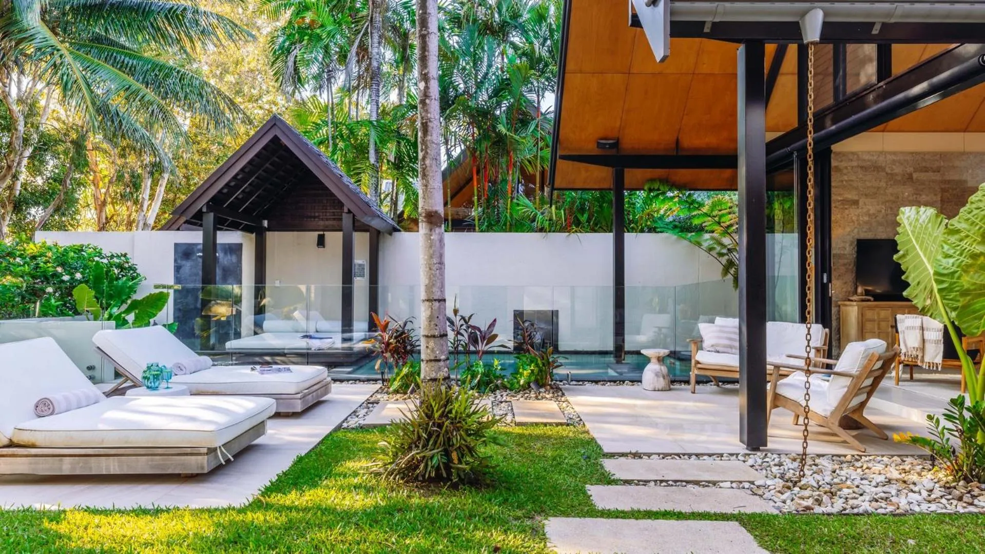 Garden in Niramaya Villas and Spa