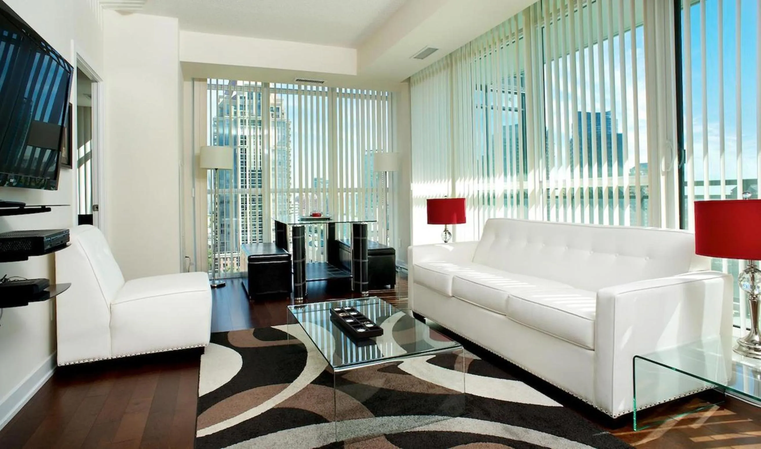 Living room, Bed in Pathway Suites