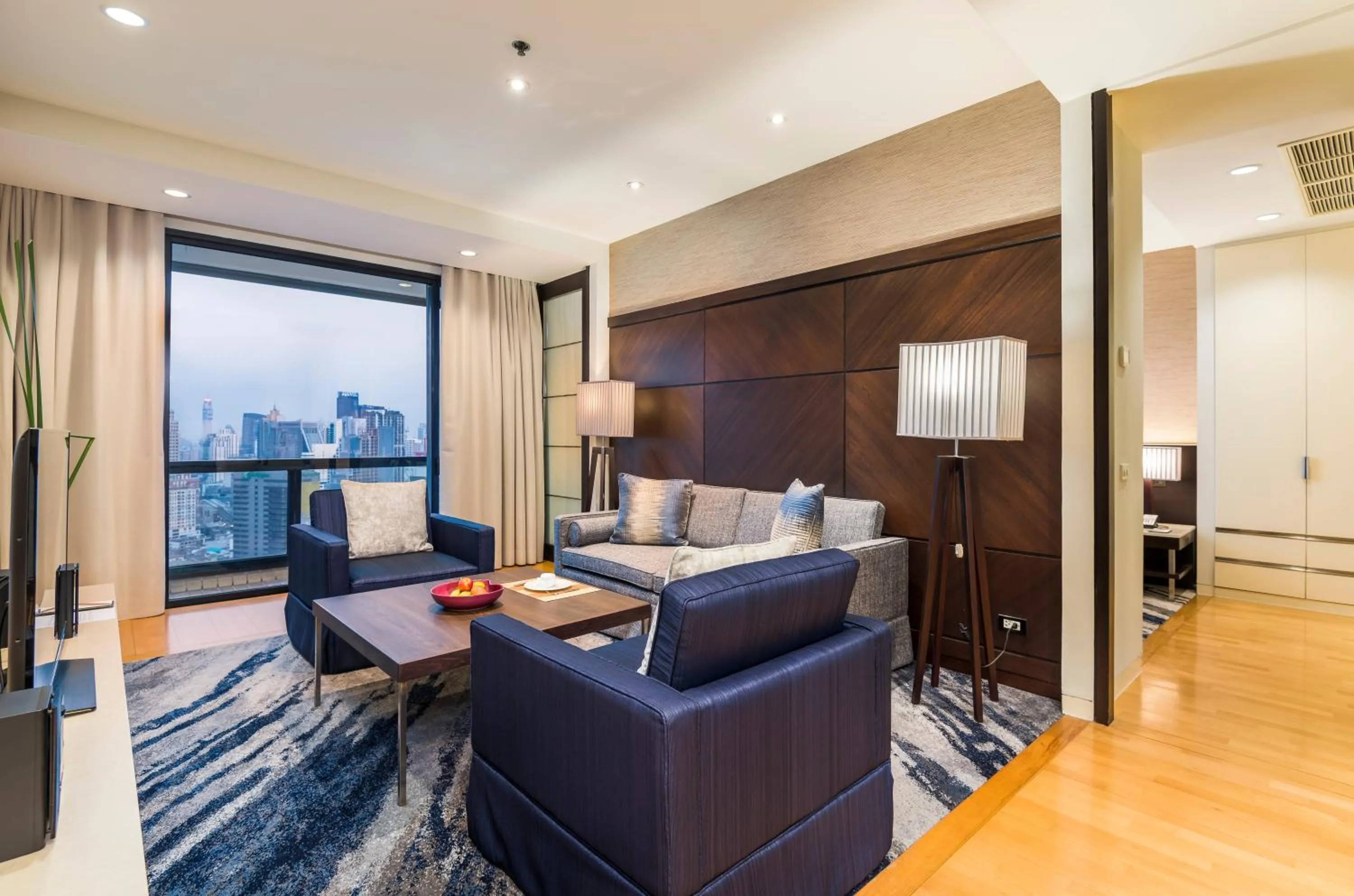 TV and multimedia, Bed in Emporium Suites by Chatrium