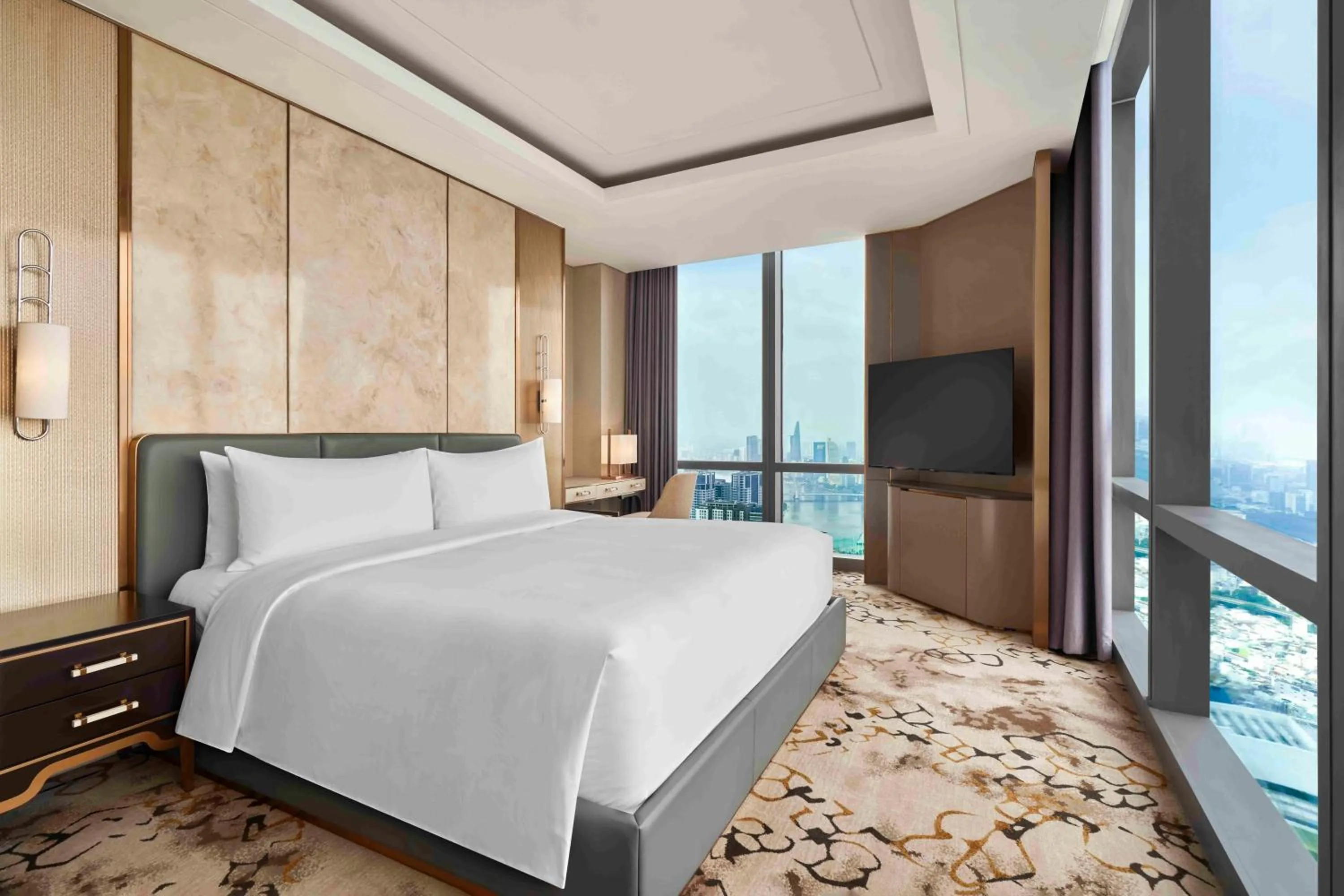 Bedroom, Bed in Vinpearl Landmark 81, Autograph Collection