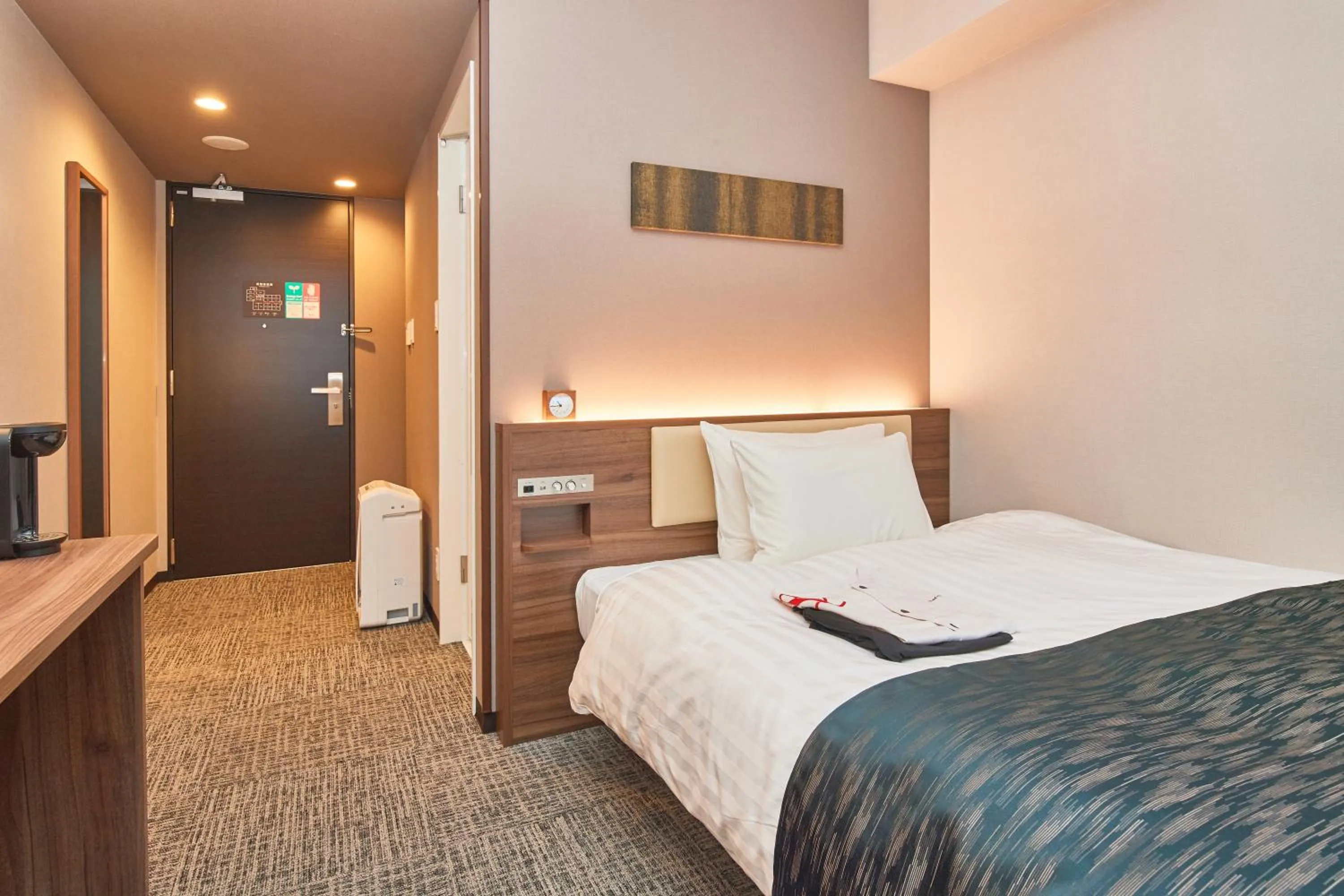 Photo of the whole room, Bed in &and COMFY HOTEL Kumamoto Jo View