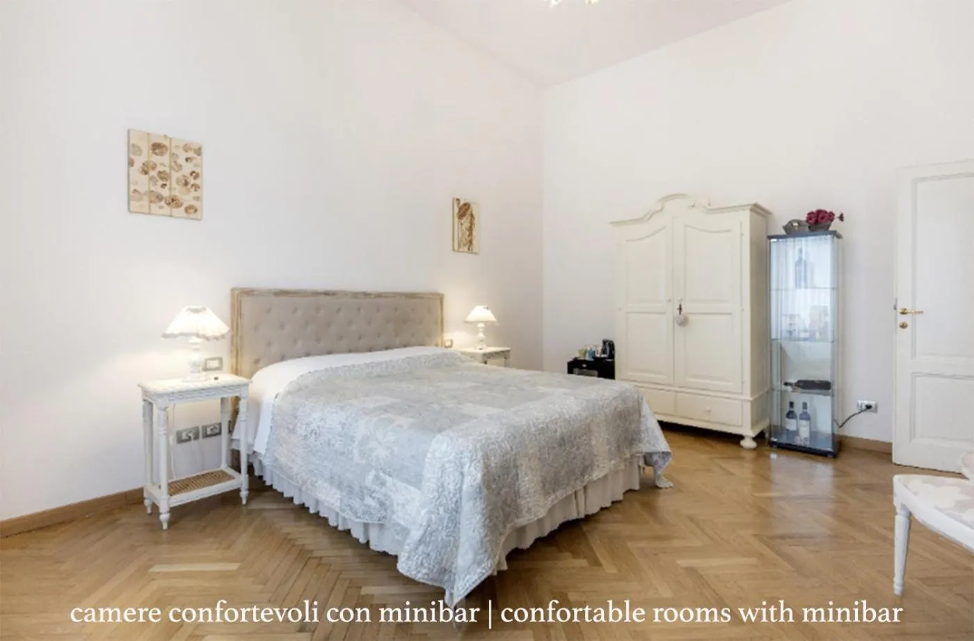 Bed in Gourmet B&B Villa Landucci