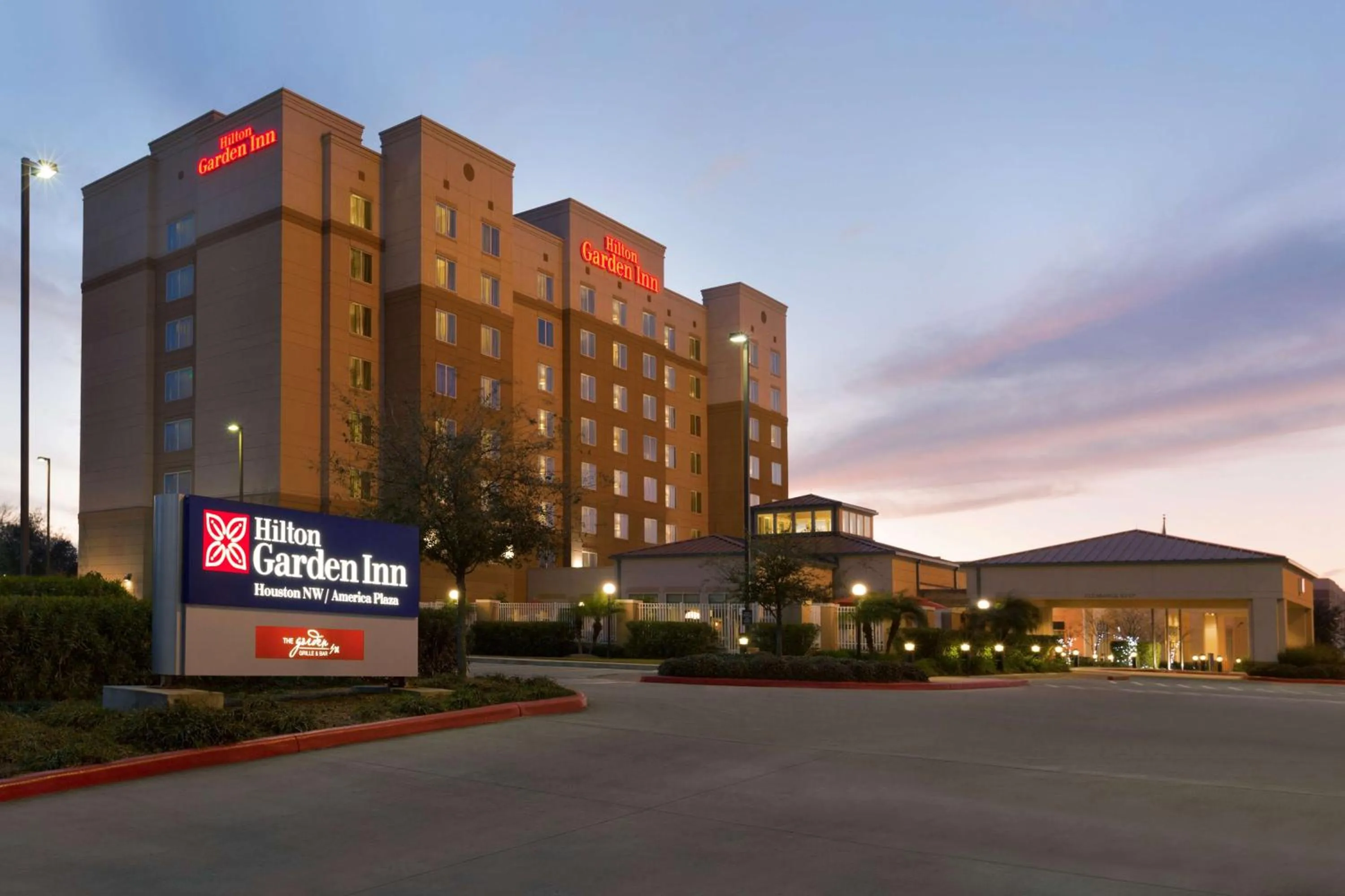 Property building in Hilton Garden Inn Houston NW America Plaza