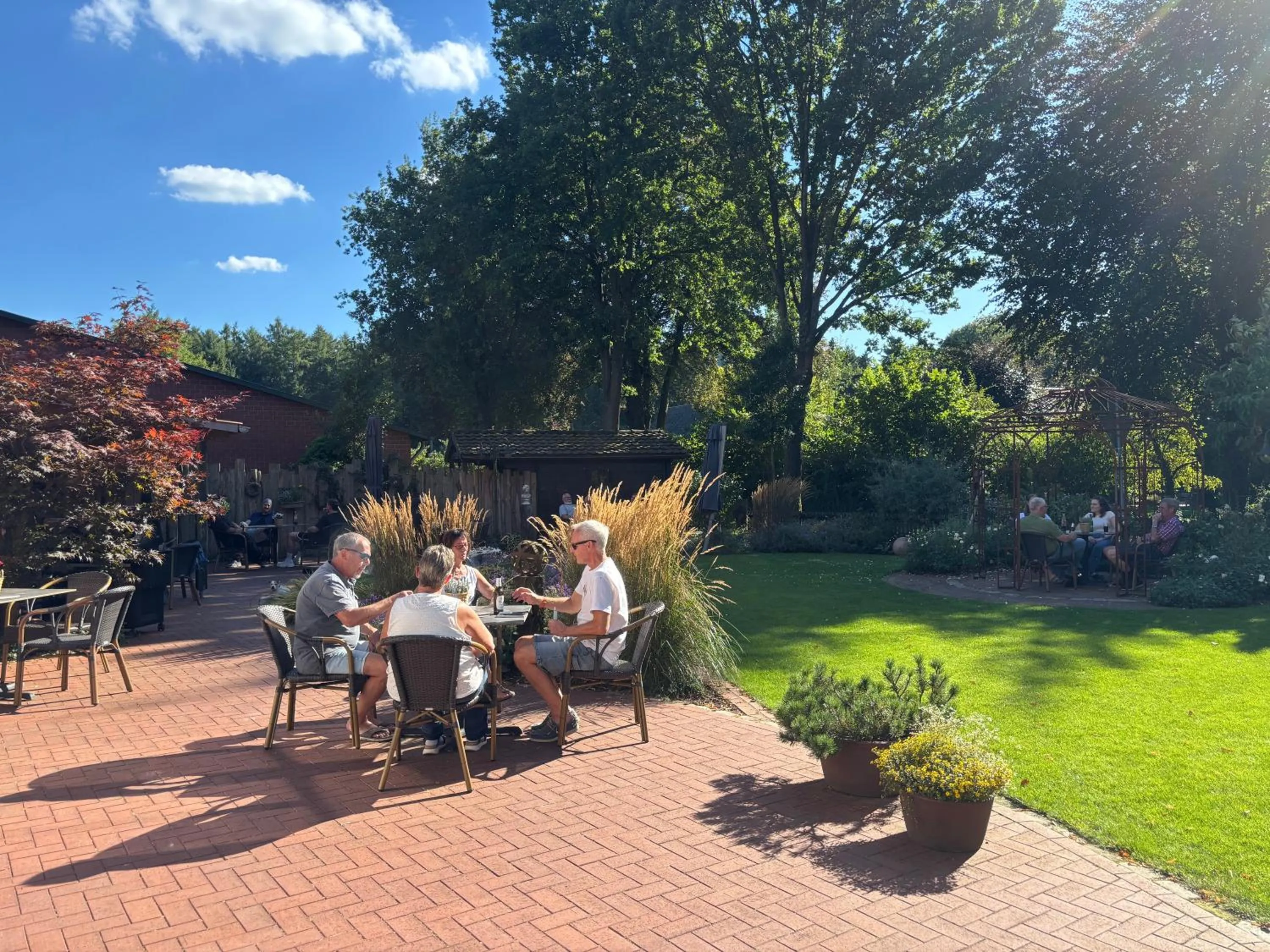 Garden view in Heitmann`s Gasthof