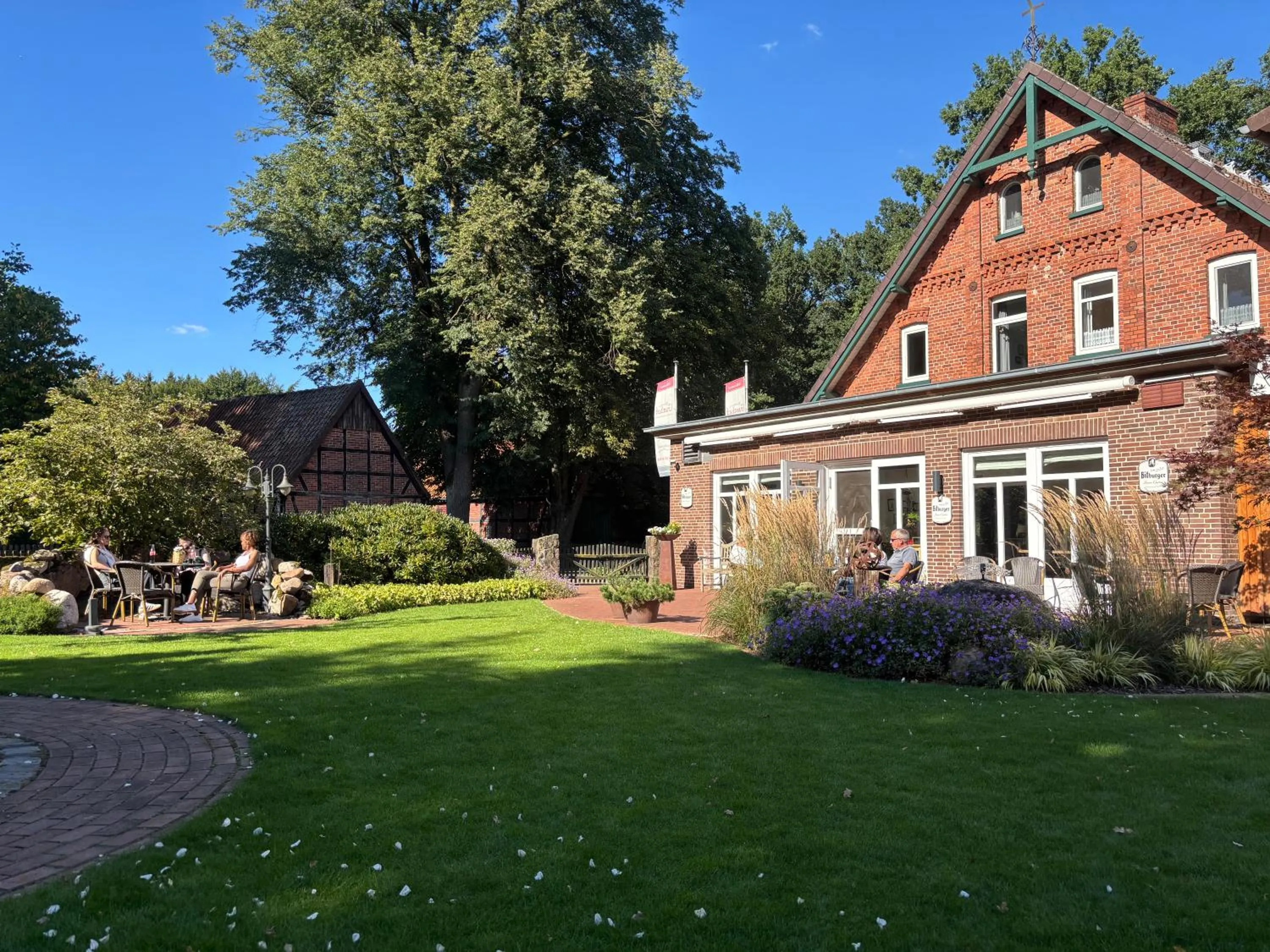 Garden view in Heitmann`s Gasthof
